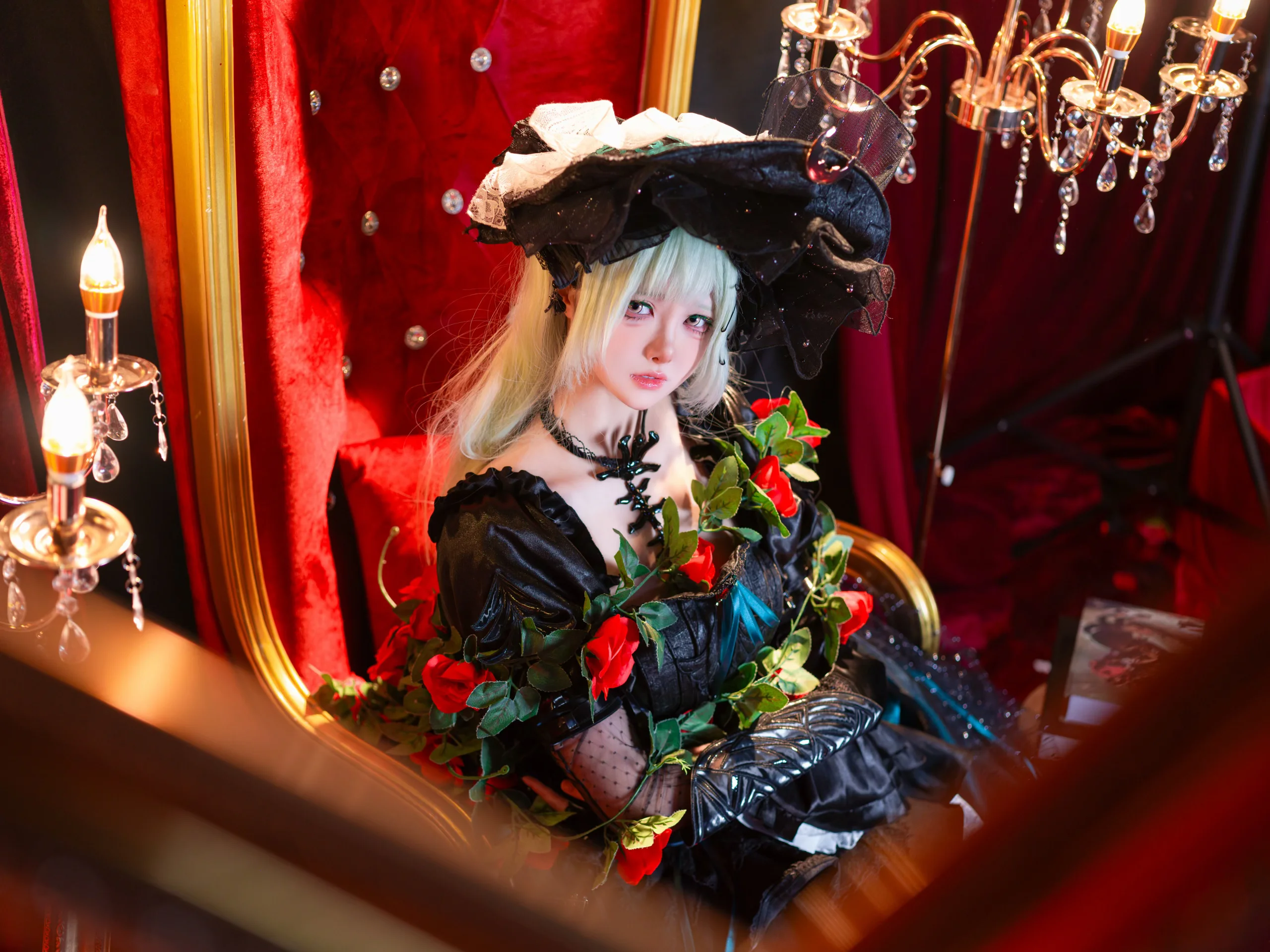 【若葉睦コスプレ】BanG Dream! ダークゴシック風スタジオ撮影記録 - 2 枚目