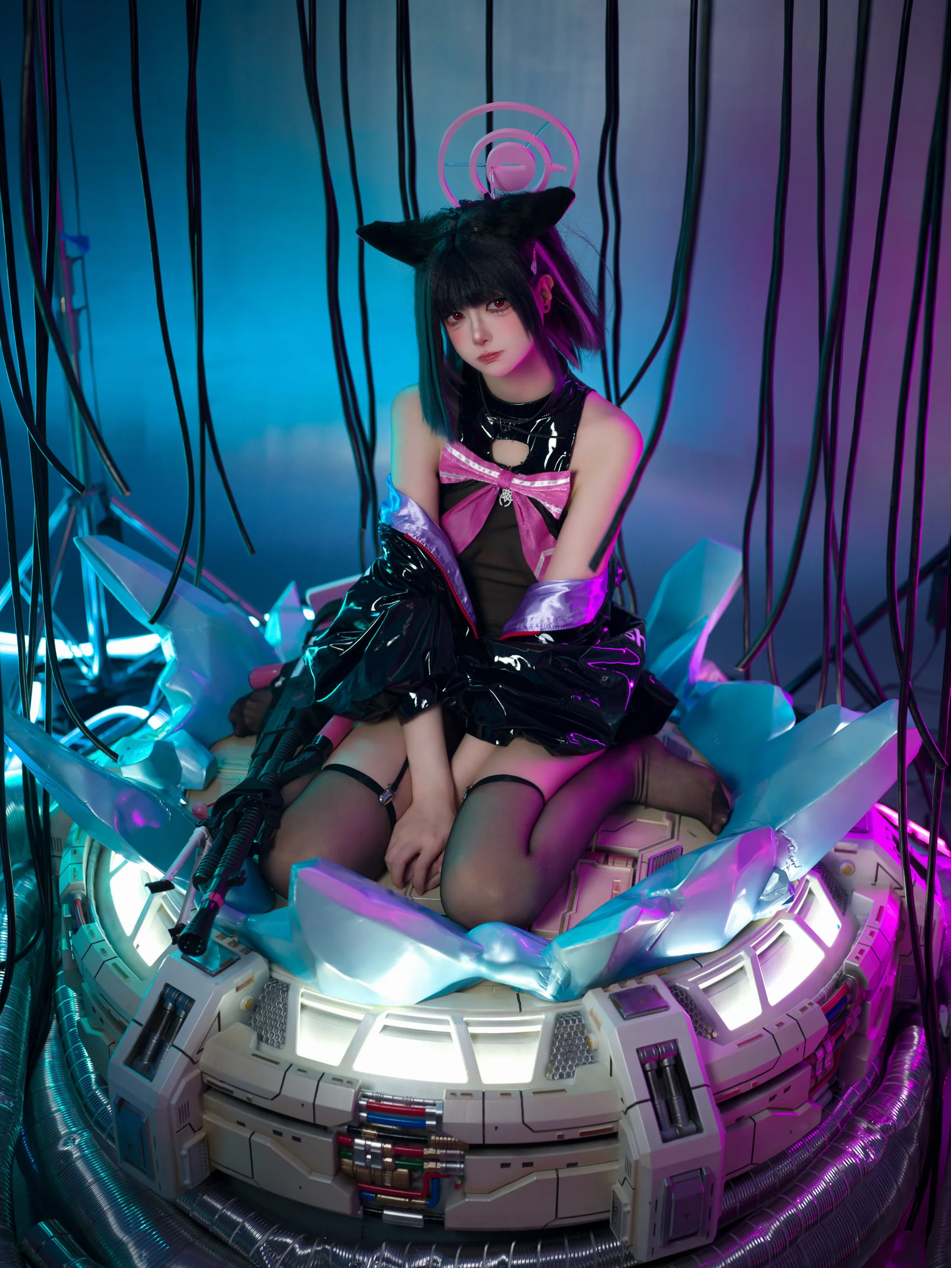 【杏山和紗cos】賽博棚拍，還原蔚藍檔案的機械少女 - 第 2 張