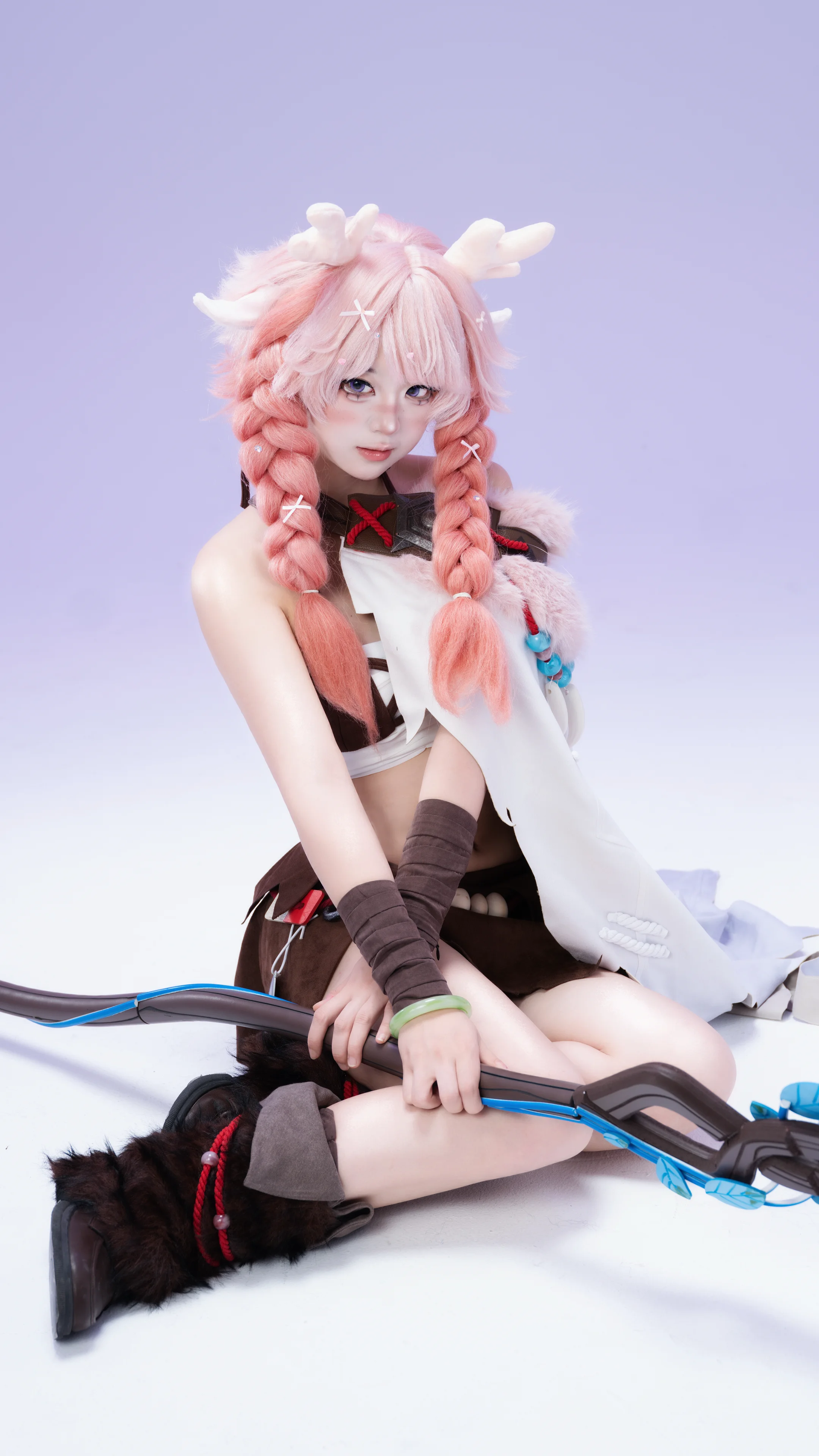 【ヨウちゃん コスプレ】オナー・オブ・キングス 瑶デフォルト衣装白ホリスタジオ撮影記録 - 1 枚目