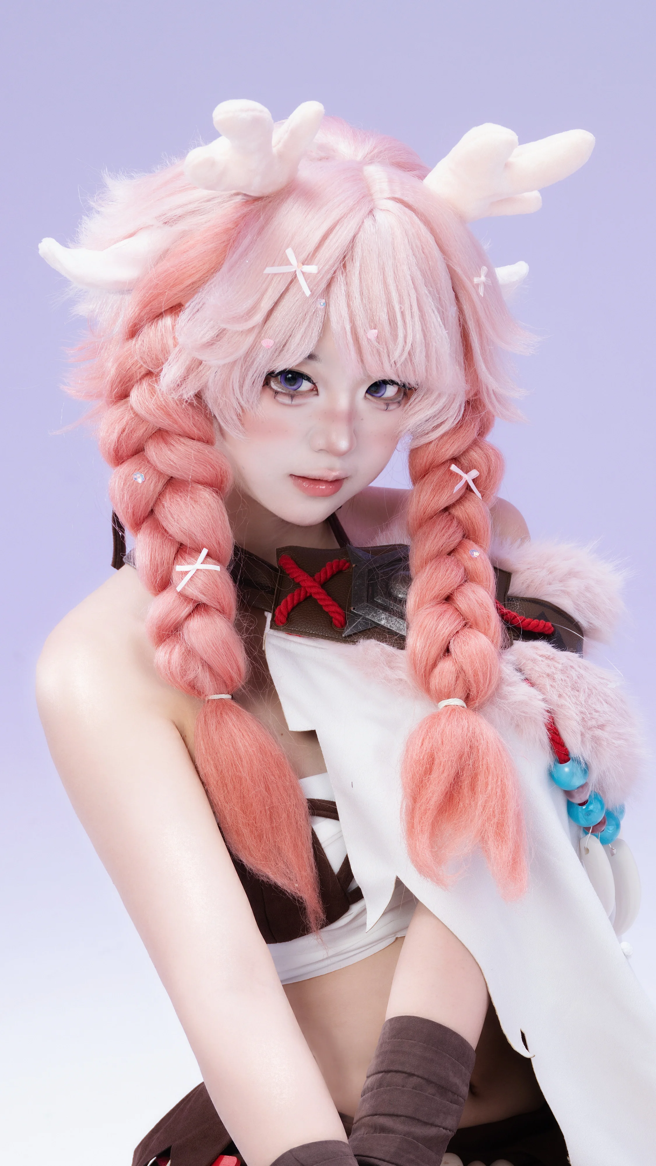 【ヨウちゃん コスプレ】オナー・オブ・キングス 瑶デフォルト衣装白ホリスタジオ撮影記録 - 2 枚目