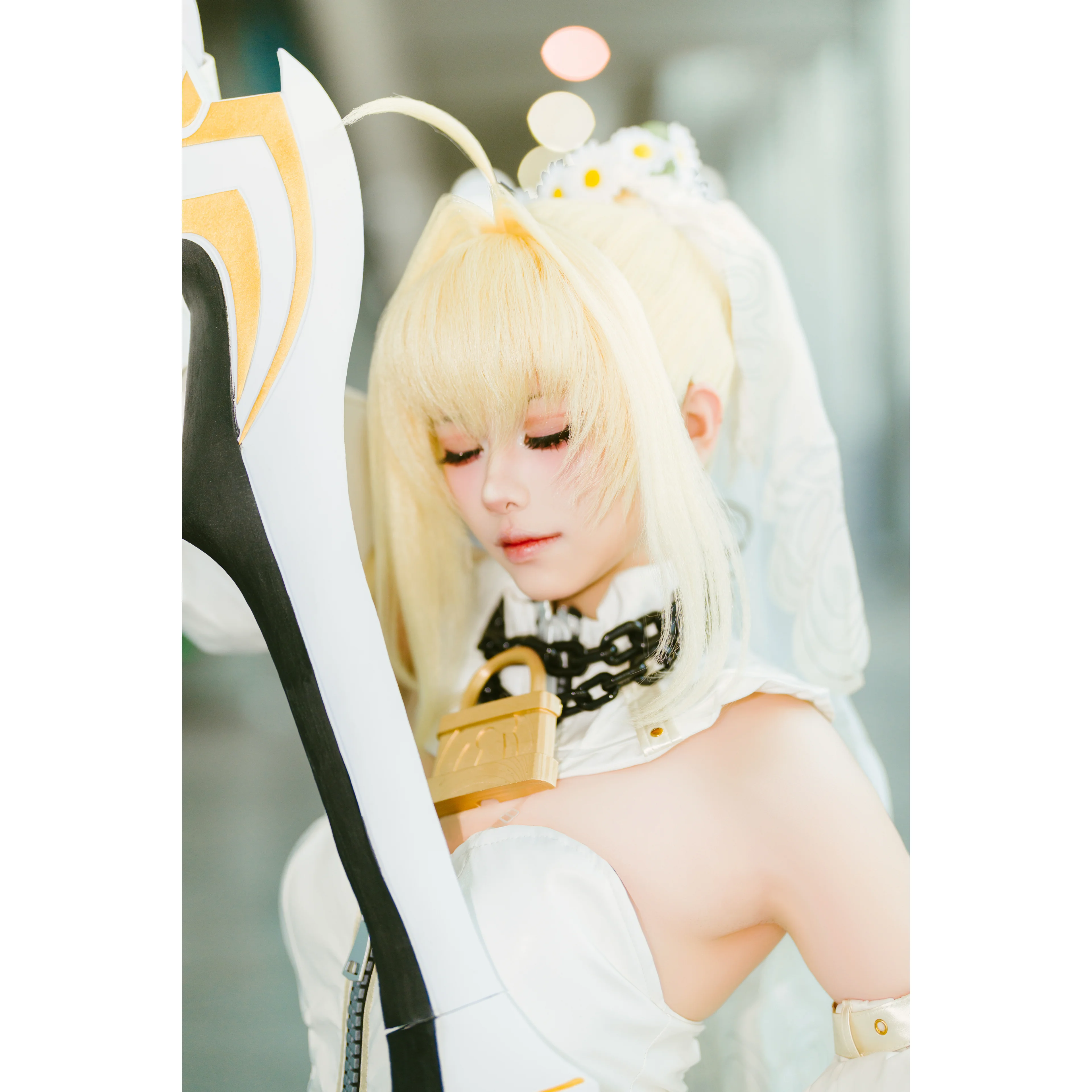 【尼禄花嫁cos】Fate/Grand Order中的白色婚服，萤火虫漫展现场返图 - 第 1 张