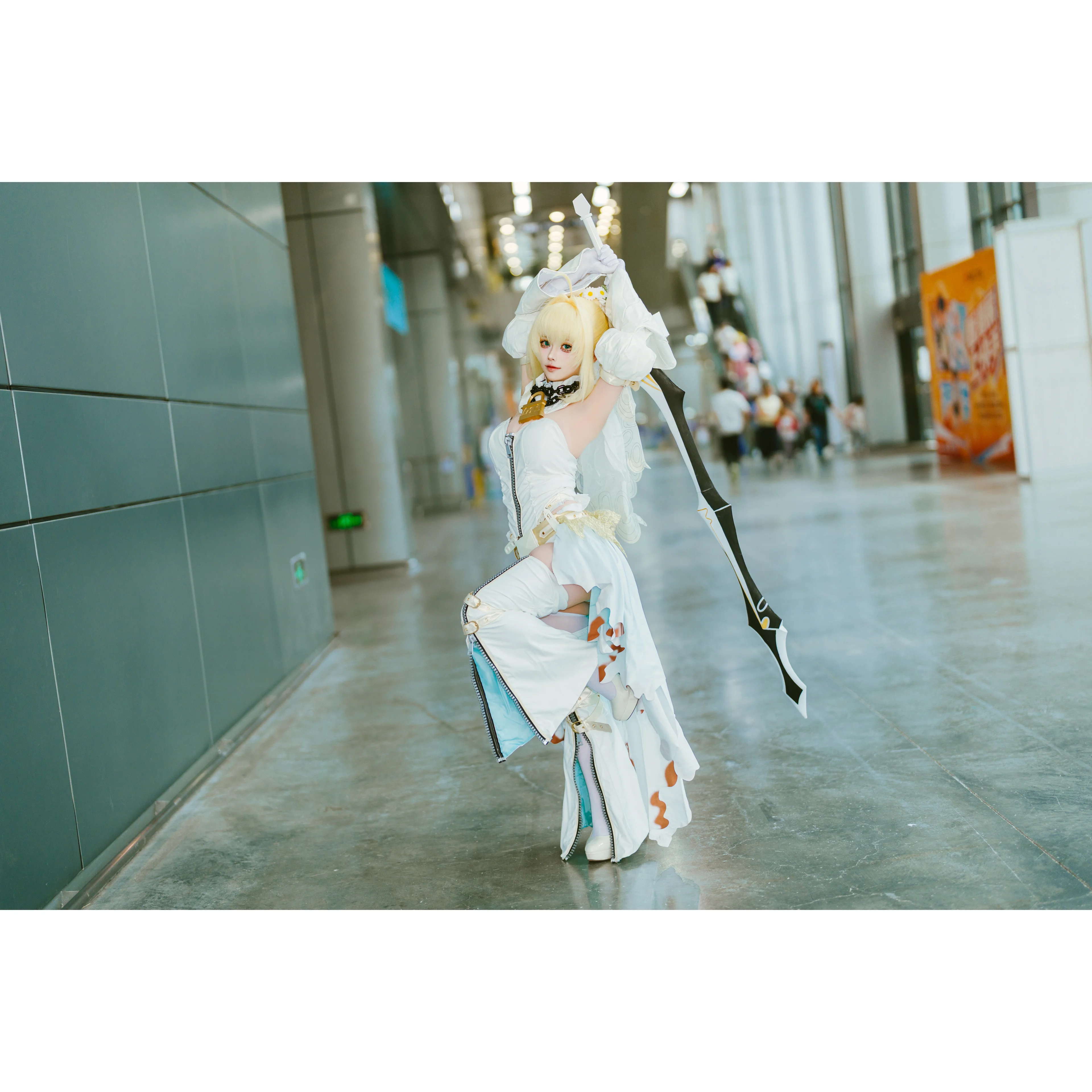 【尼禄花嫁cos】Fate/Grand Order中的白色婚服，萤火虫漫展现场返图 - 第 2 张