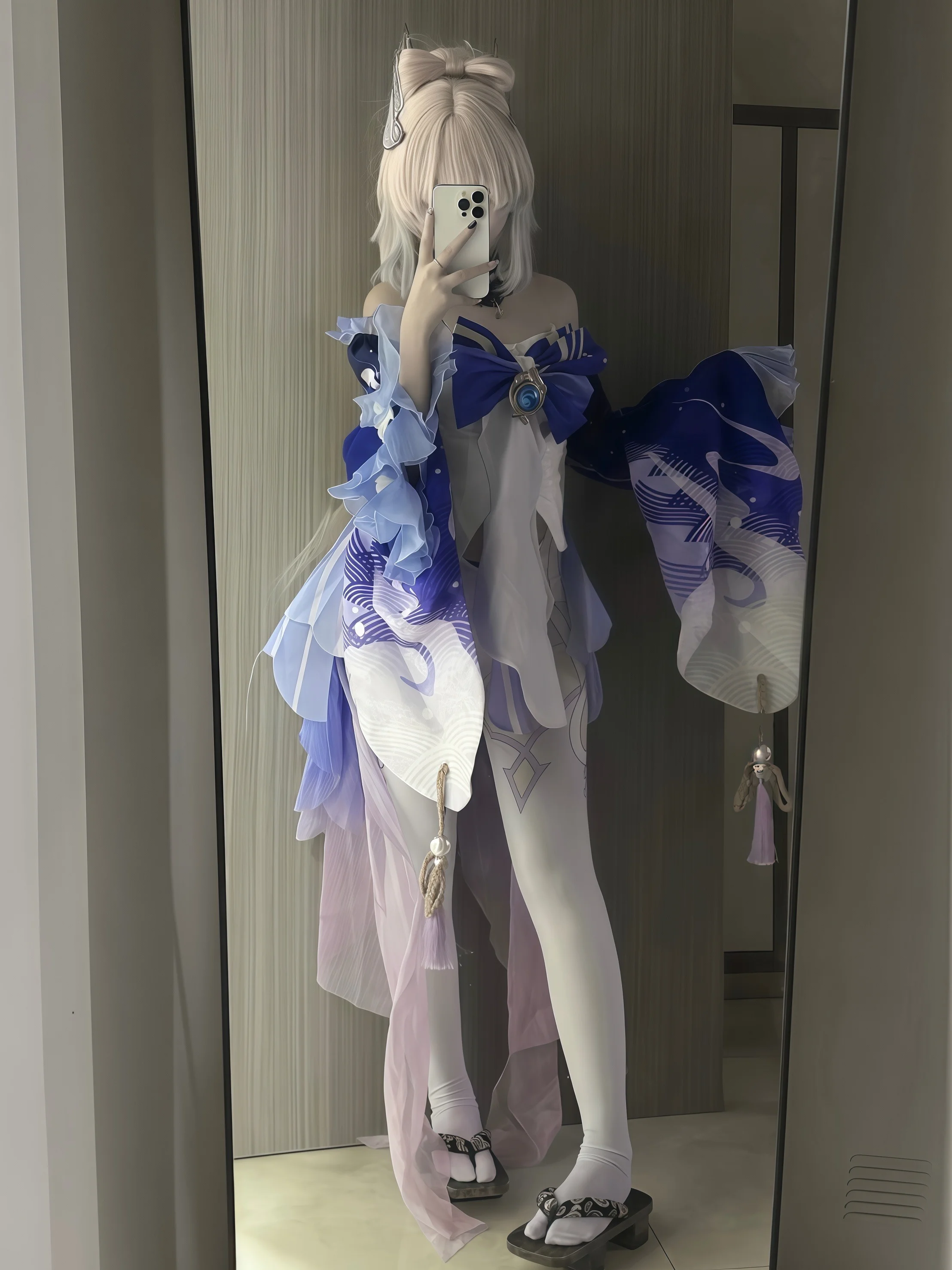【珊瑚宫心海cos】原神海祇岛的蓝色水波