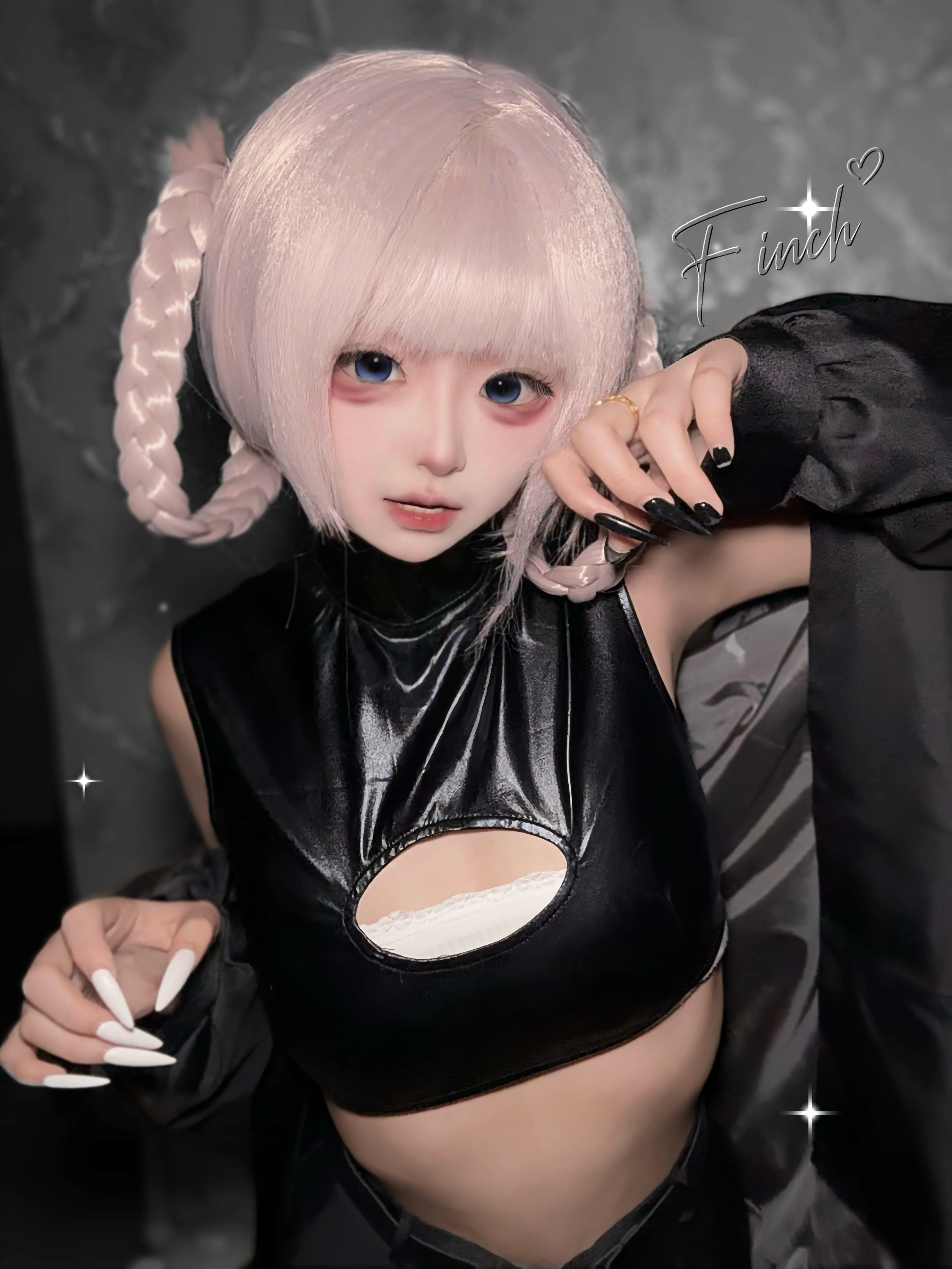 彻夜之歌七草芥cos，皮衣与蕾丝的午夜漫步 - 第 2 张