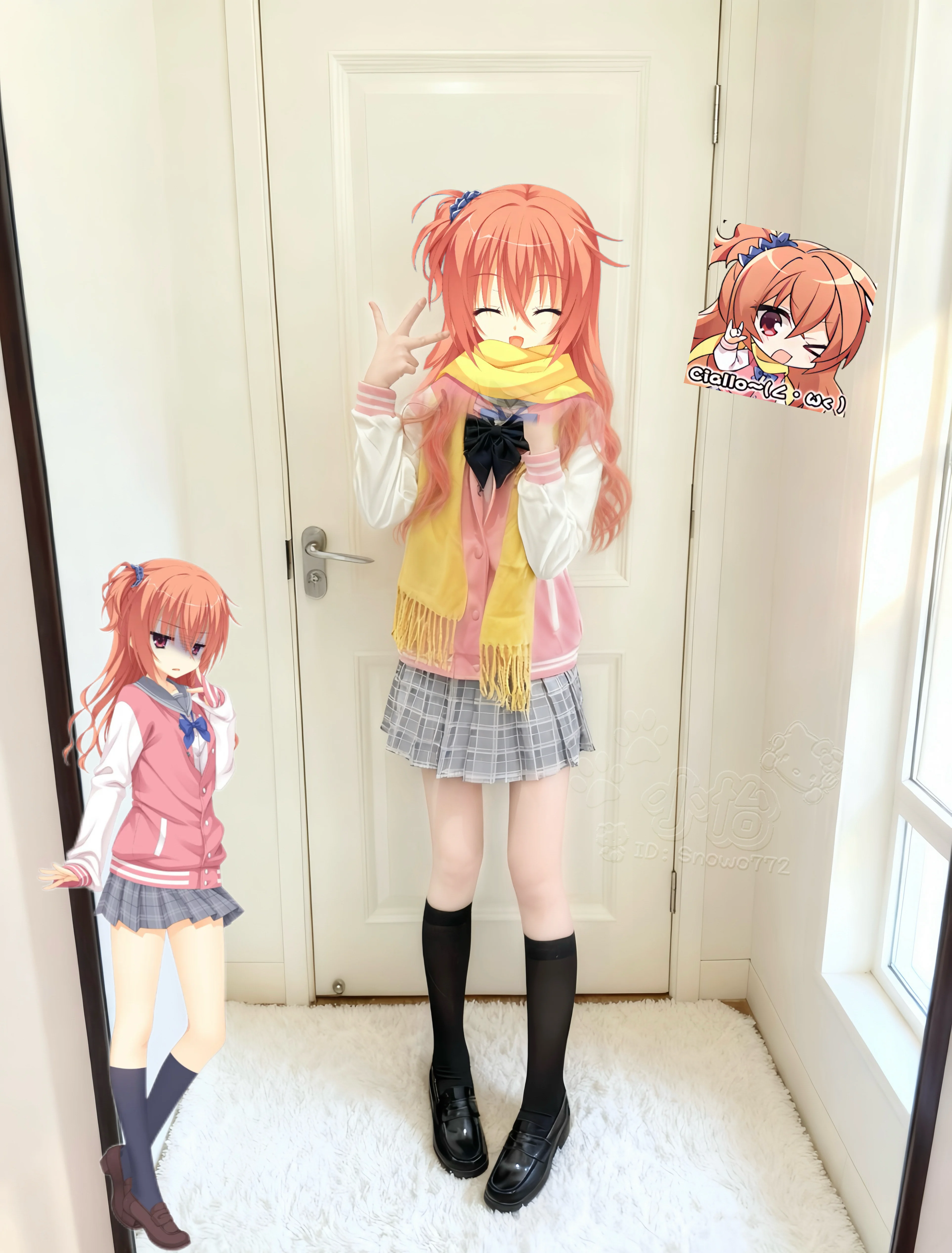 【因幡巡cos】魔女的夜宴冬季制服试穿记录