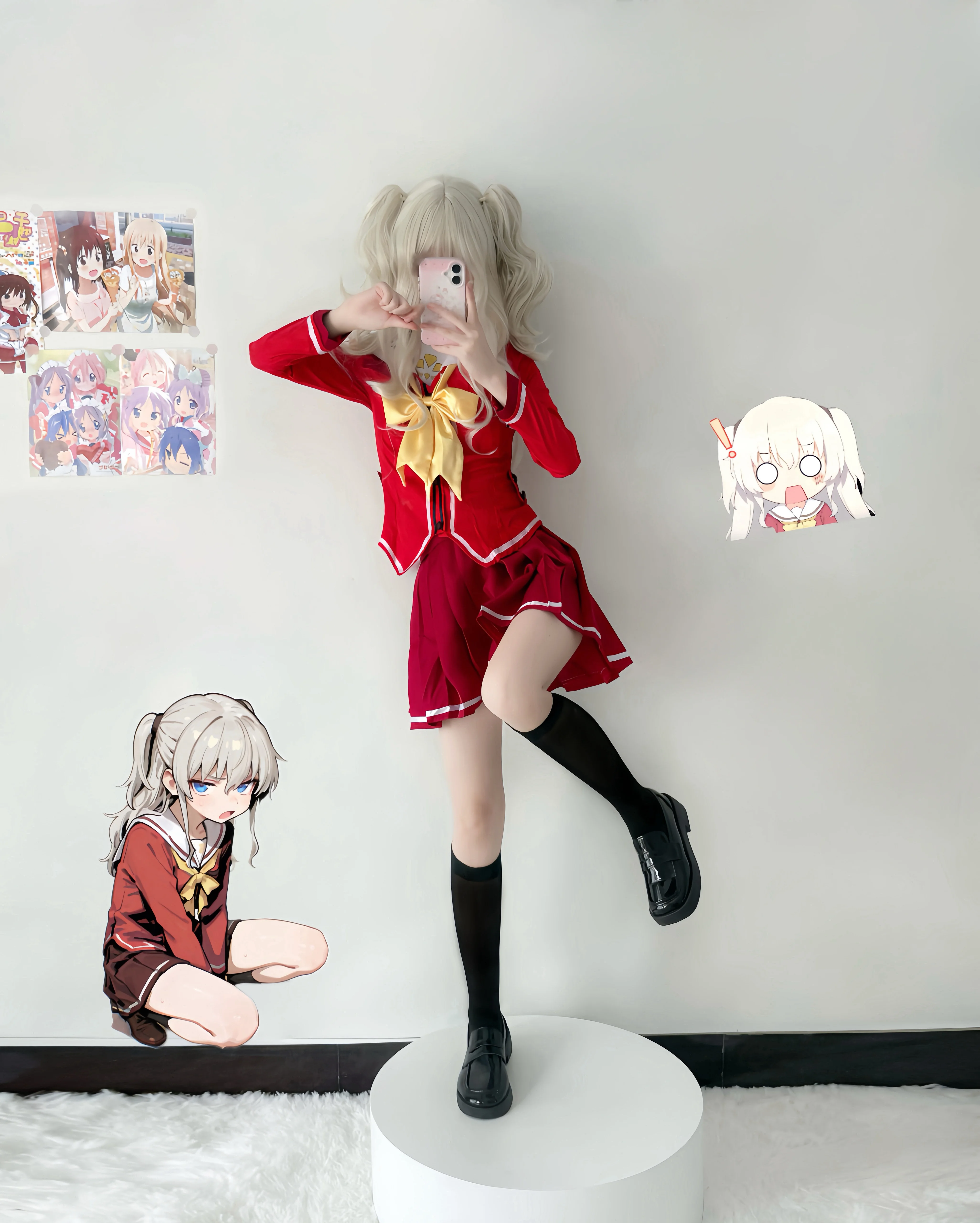 【友利奈绪cos】Charlotte的红色制服试衣心得