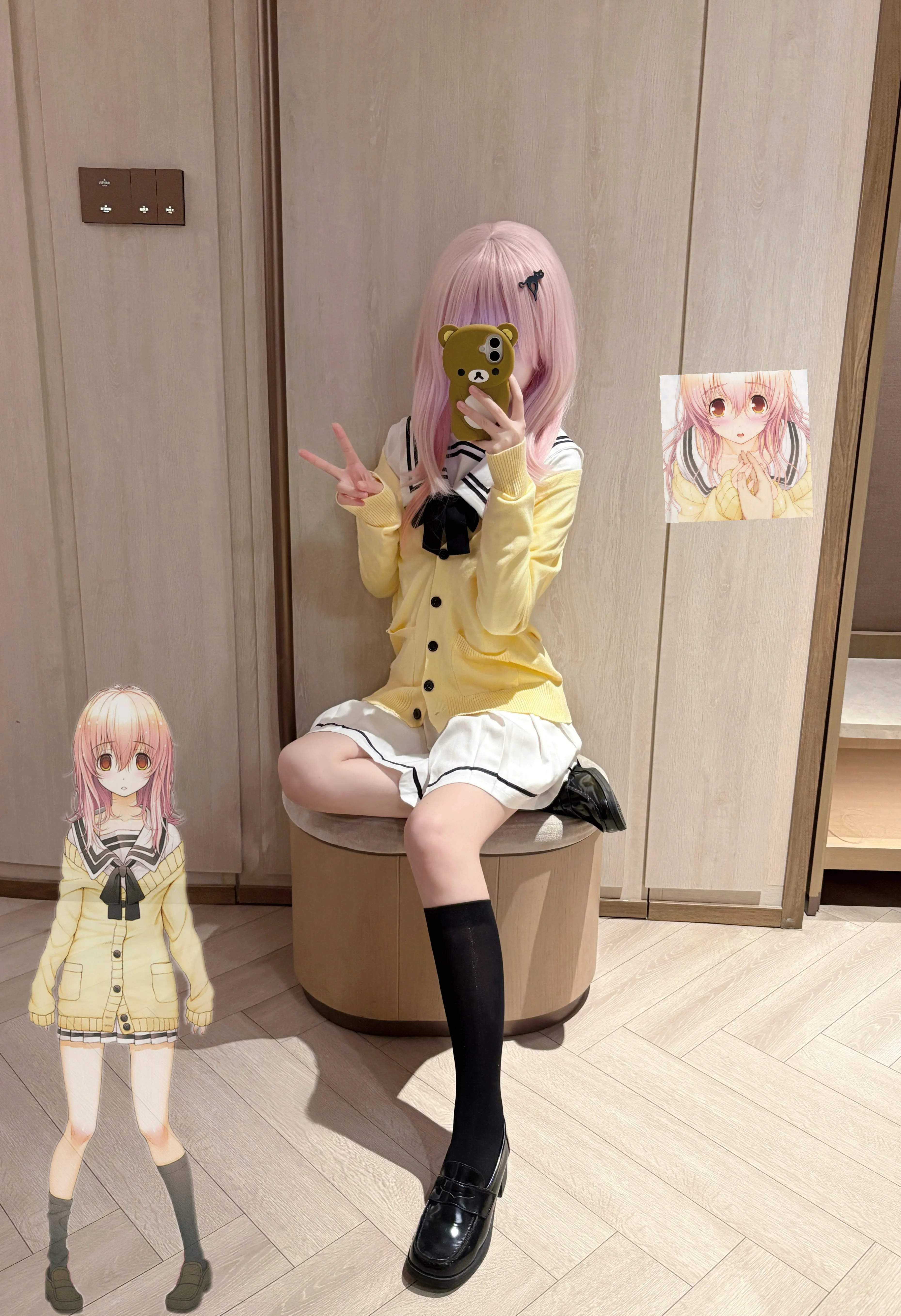 【向日葵 aoi cos】黄色系galgame学院风的穿搭分享