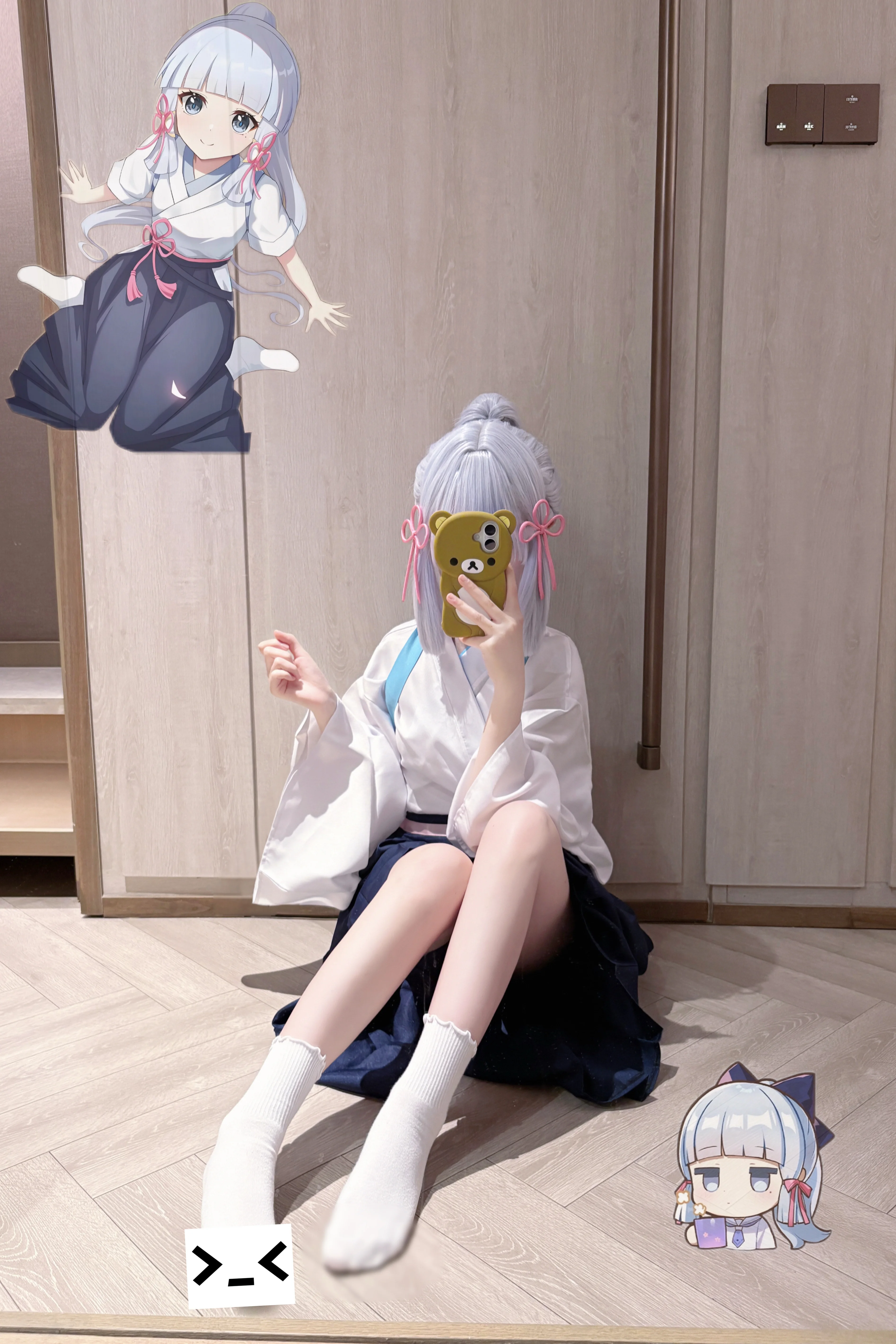 【神里绫华cos】试衣间的白鹭公主，随性一拍 - 第 1 张