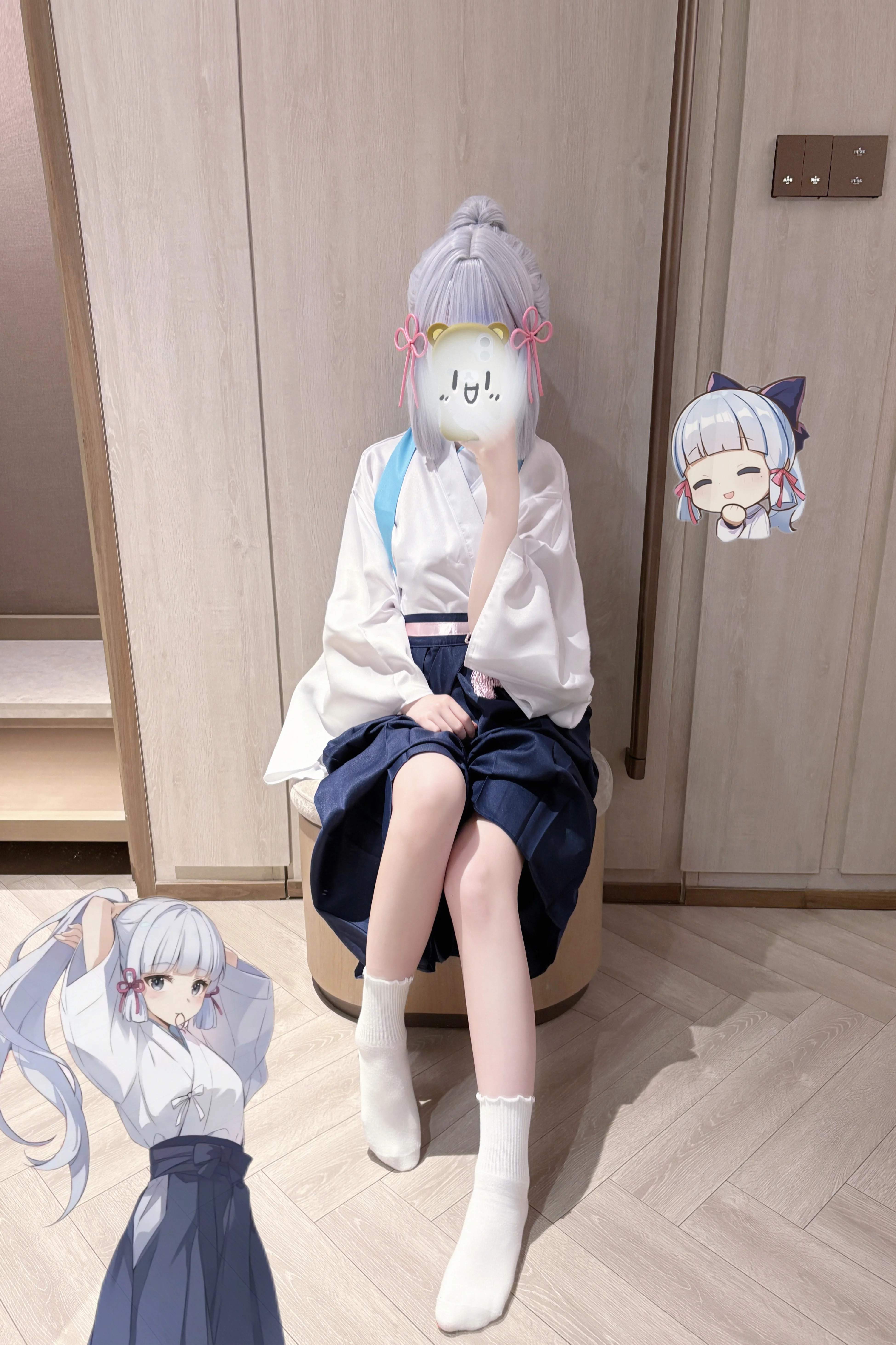 【神里绫华cos】试衣间的白鹭公主，随性一拍 - 第 2 张