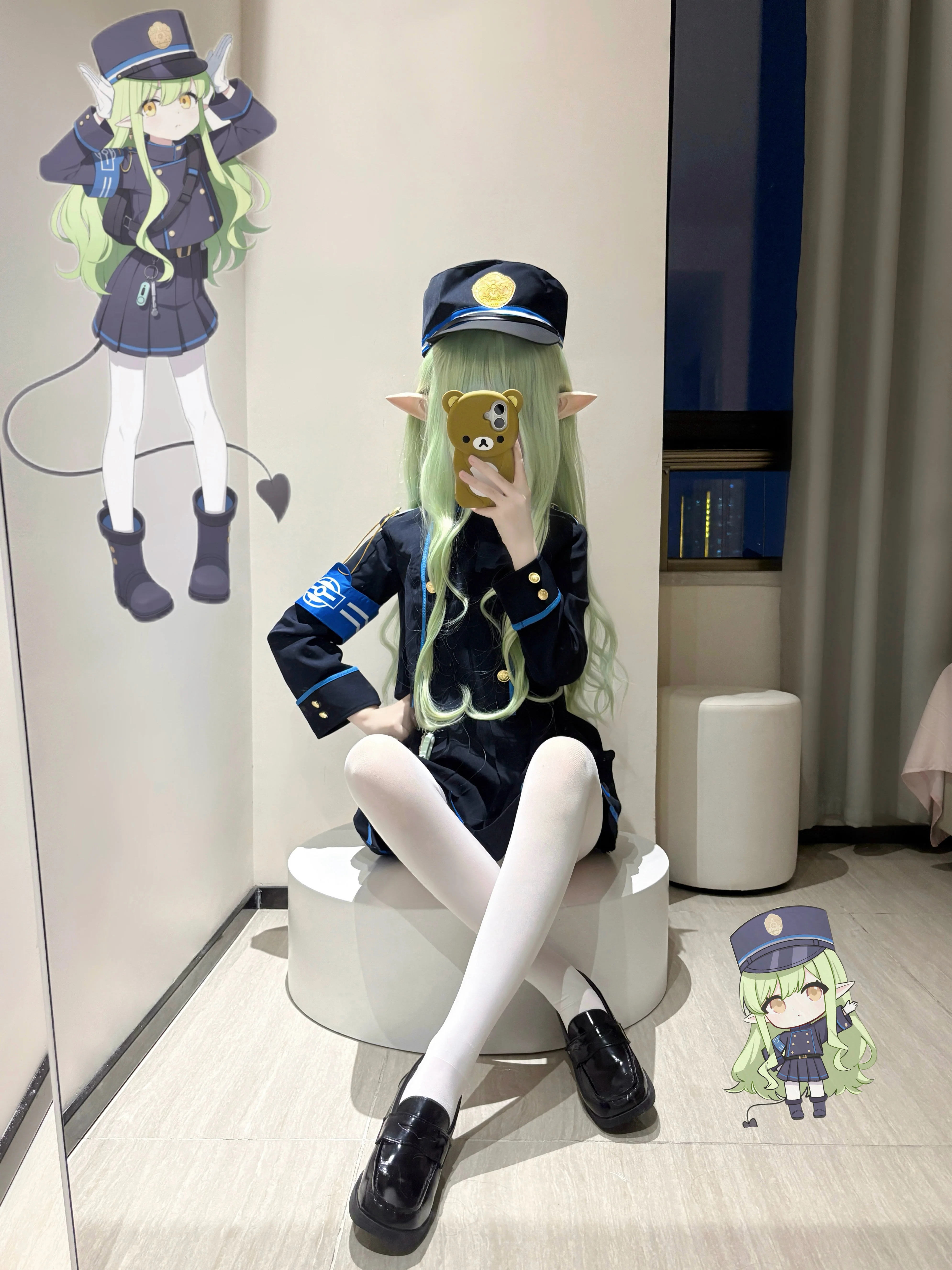 蔚蓝档案风格的列车员制服试衣，这套真的绝了