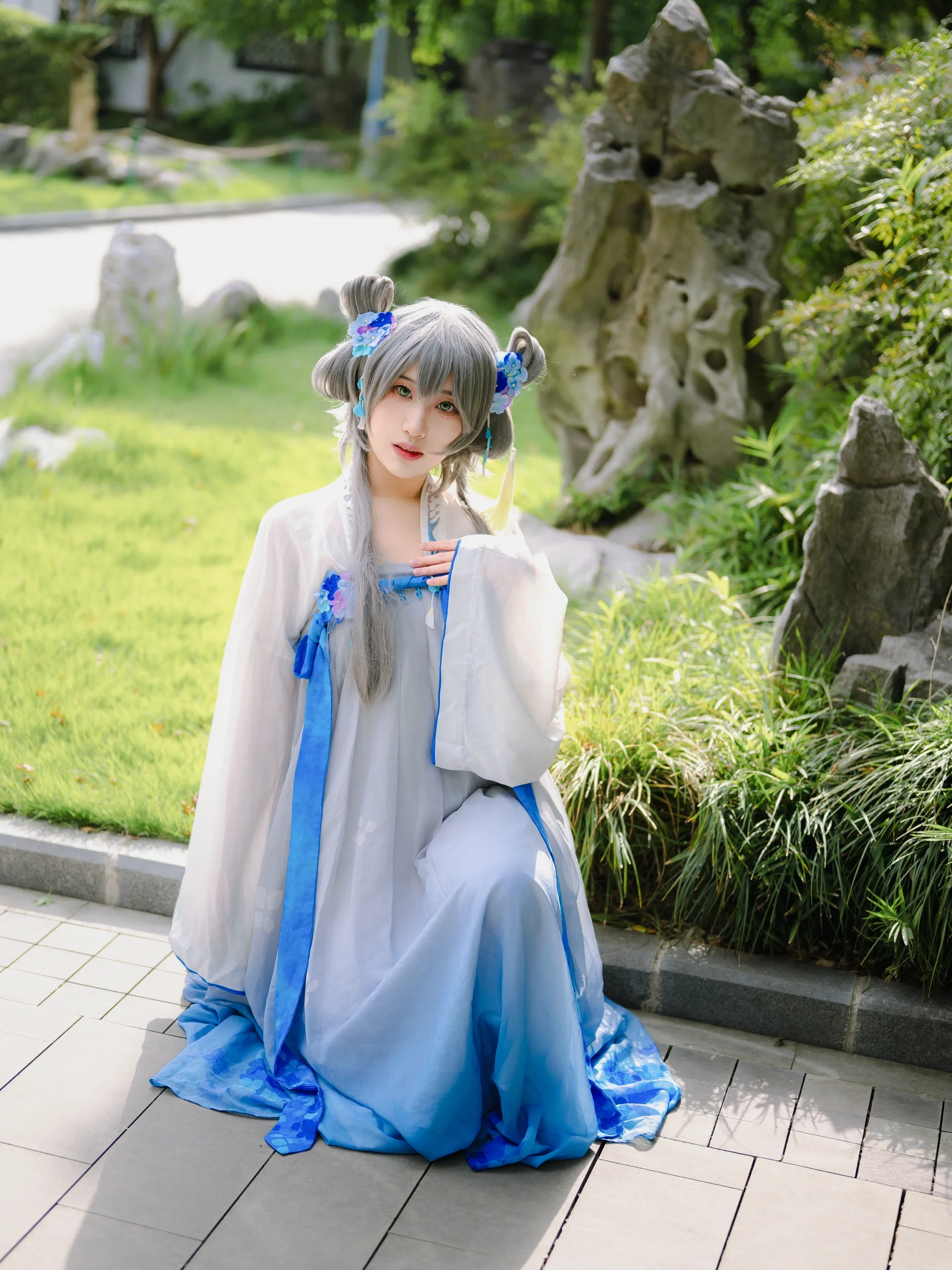 【洛天依cos】Vocaloid花辰月夕，桂林公园里的一抹清冷仙气 - 第 2 张