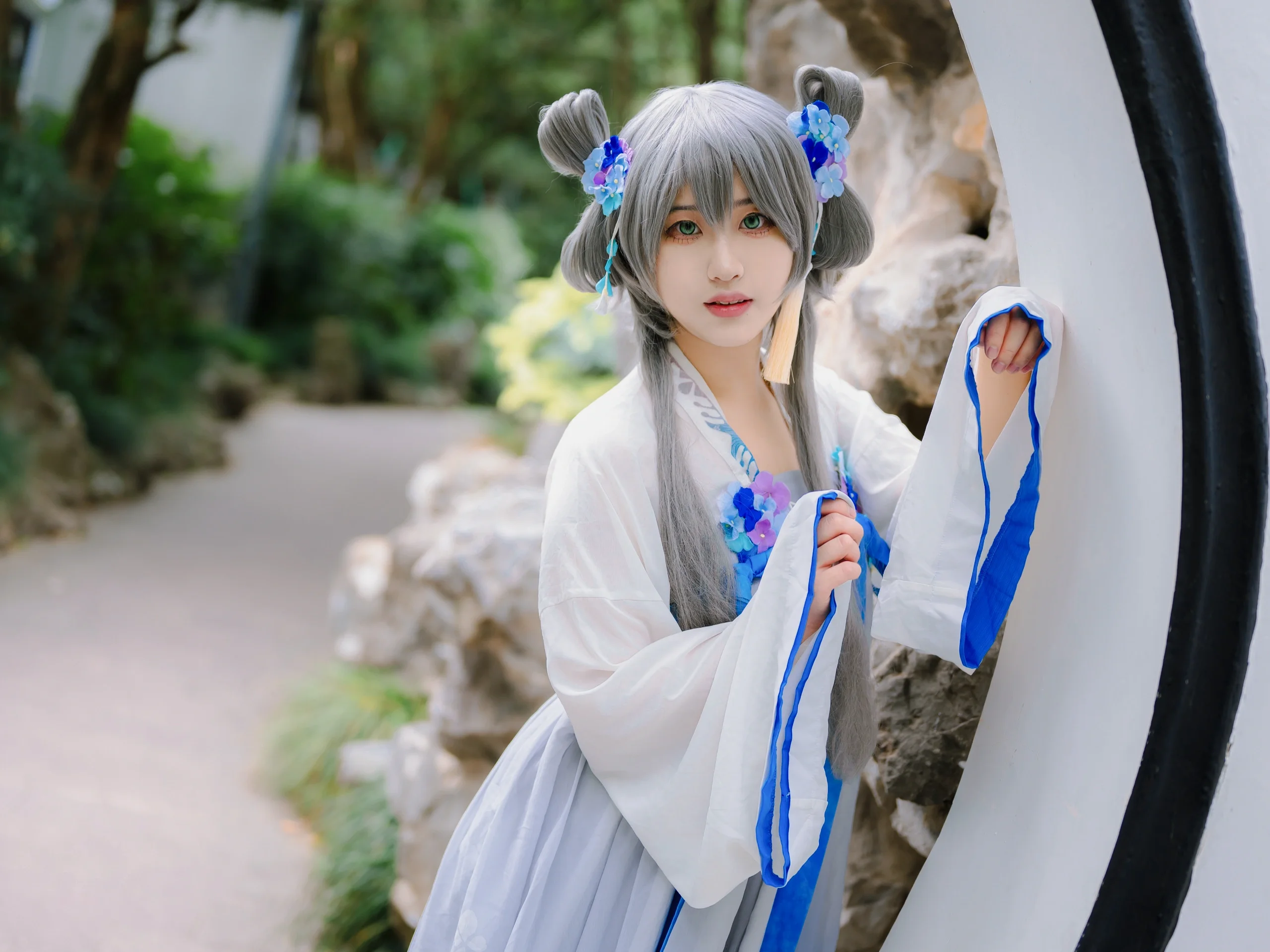 【洛天依cos】Vocaloid花辰月夕，桂林公园里的一抹清冷仙气