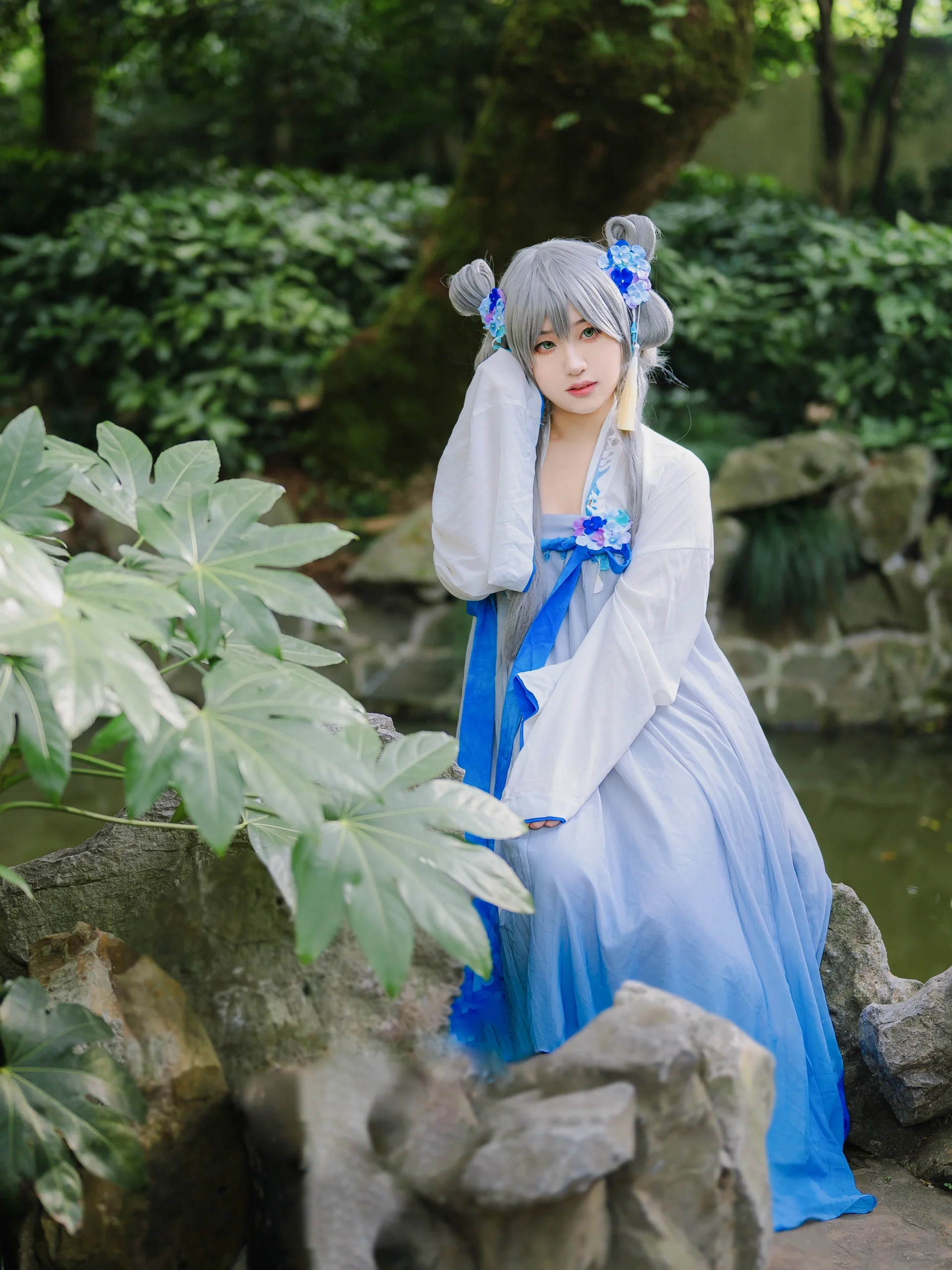 【洛天依cos】Vocaloid花辰月夕，桂林公园里的一抹清冷仙气 - 第 7 张