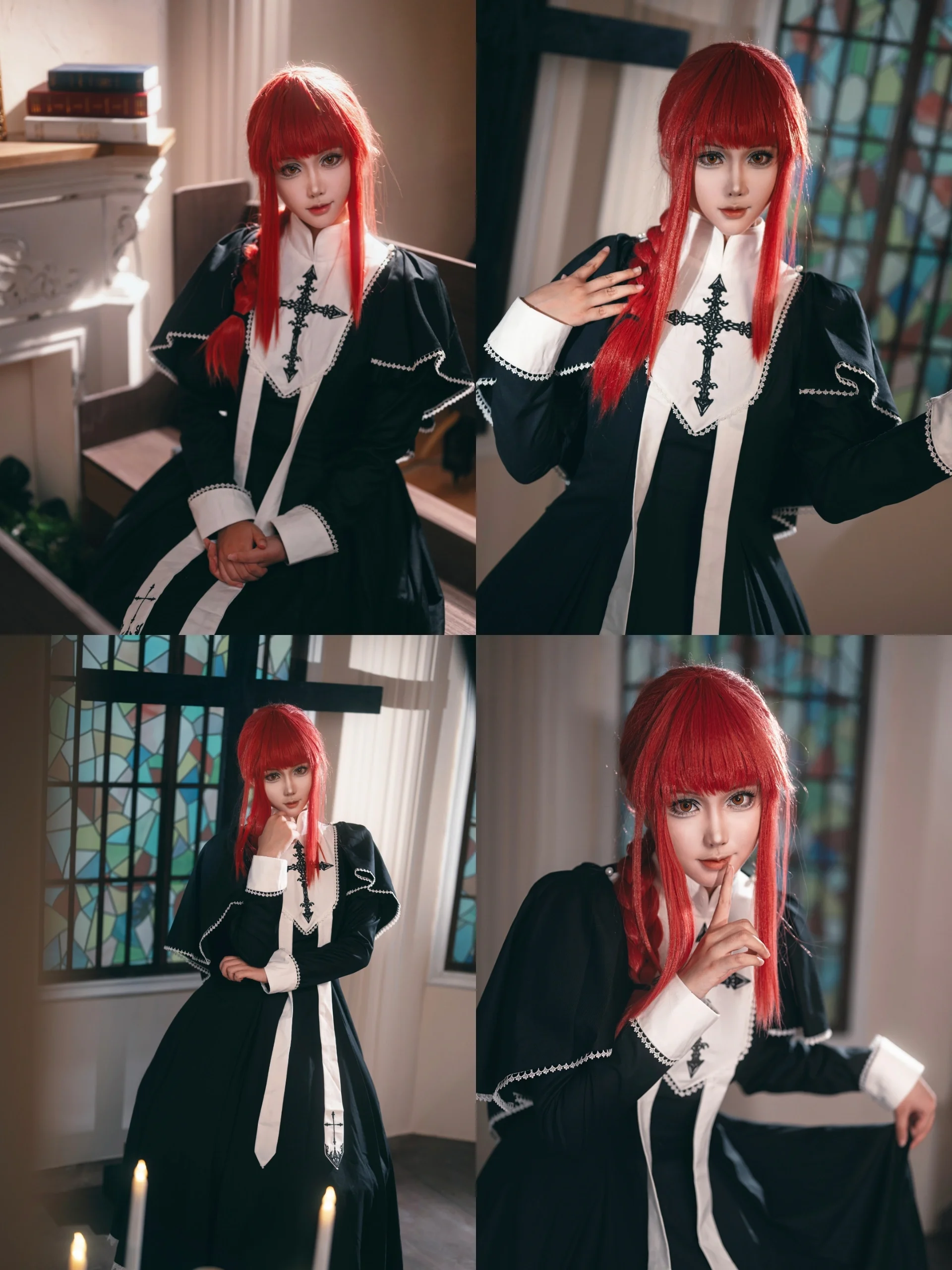 【玛奇玛cos】电锯人里的危险魅力，教堂光影下的肃穆感 - 第 1 张
