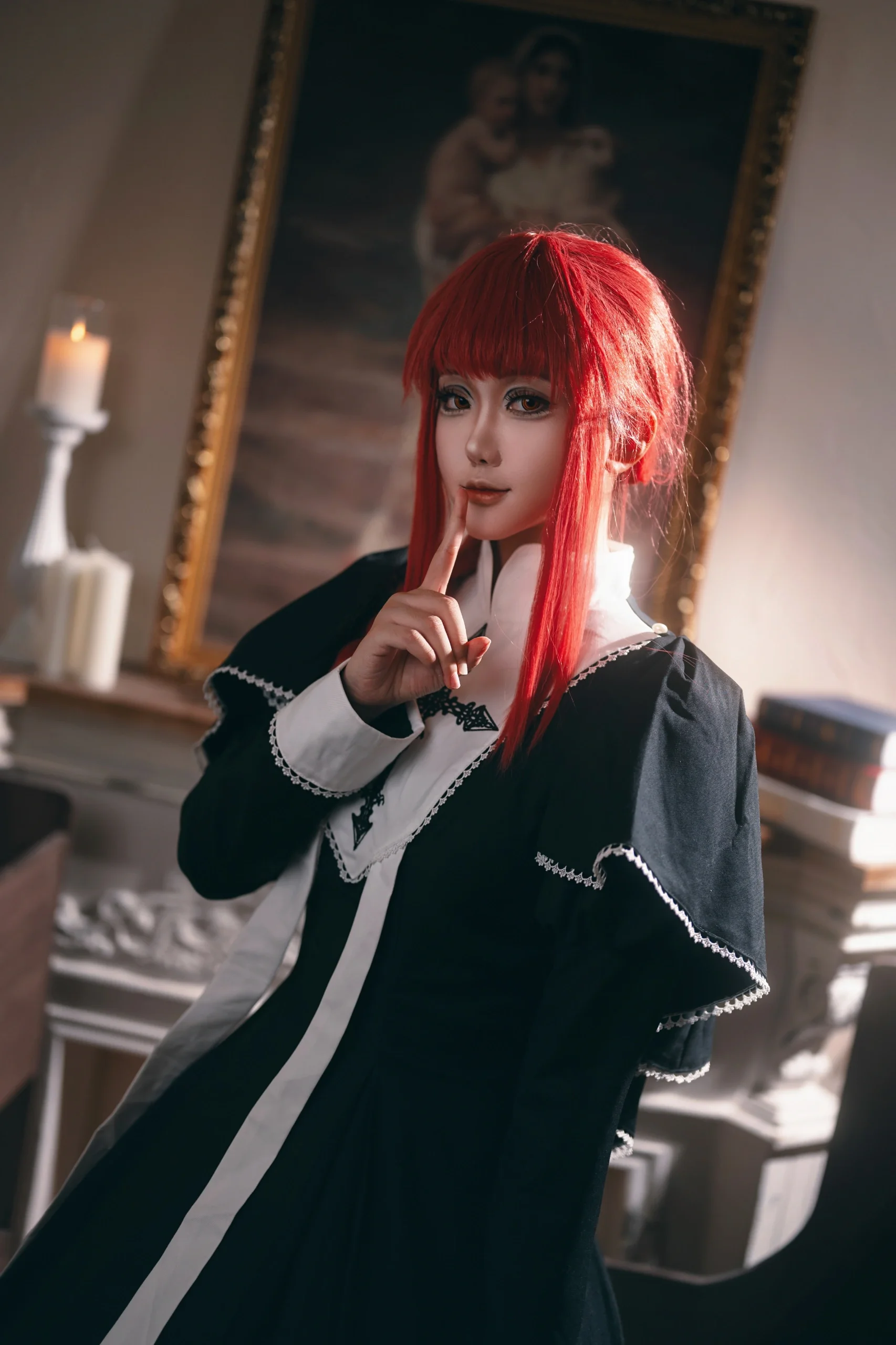 【玛奇玛cos】电锯人里的危险魅力，教堂光影下的肃穆感 - 第 12 张