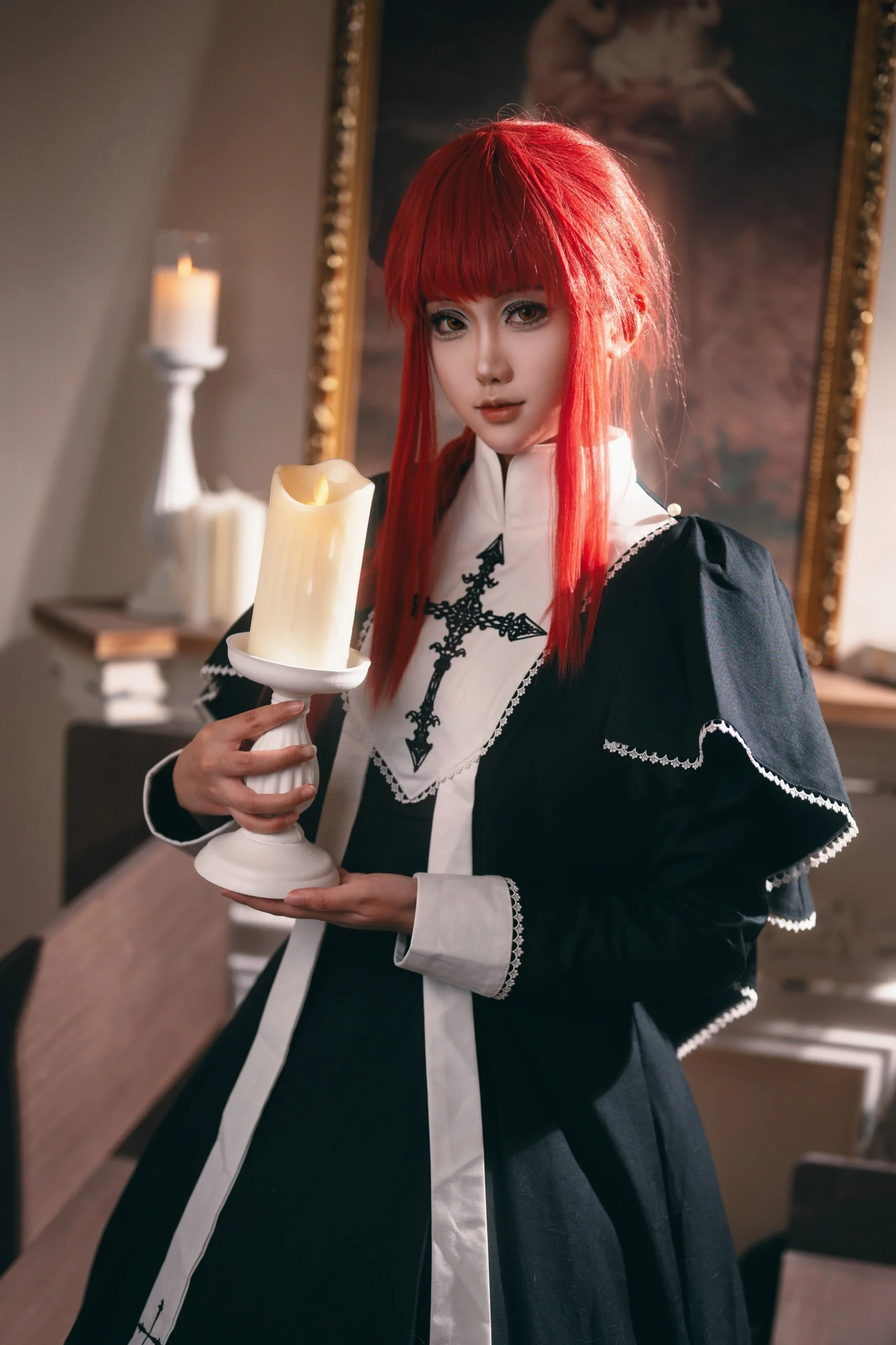 【玛奇玛cos】电锯人里的危险魅力，教堂光影下的肃穆感 - 第 14 张