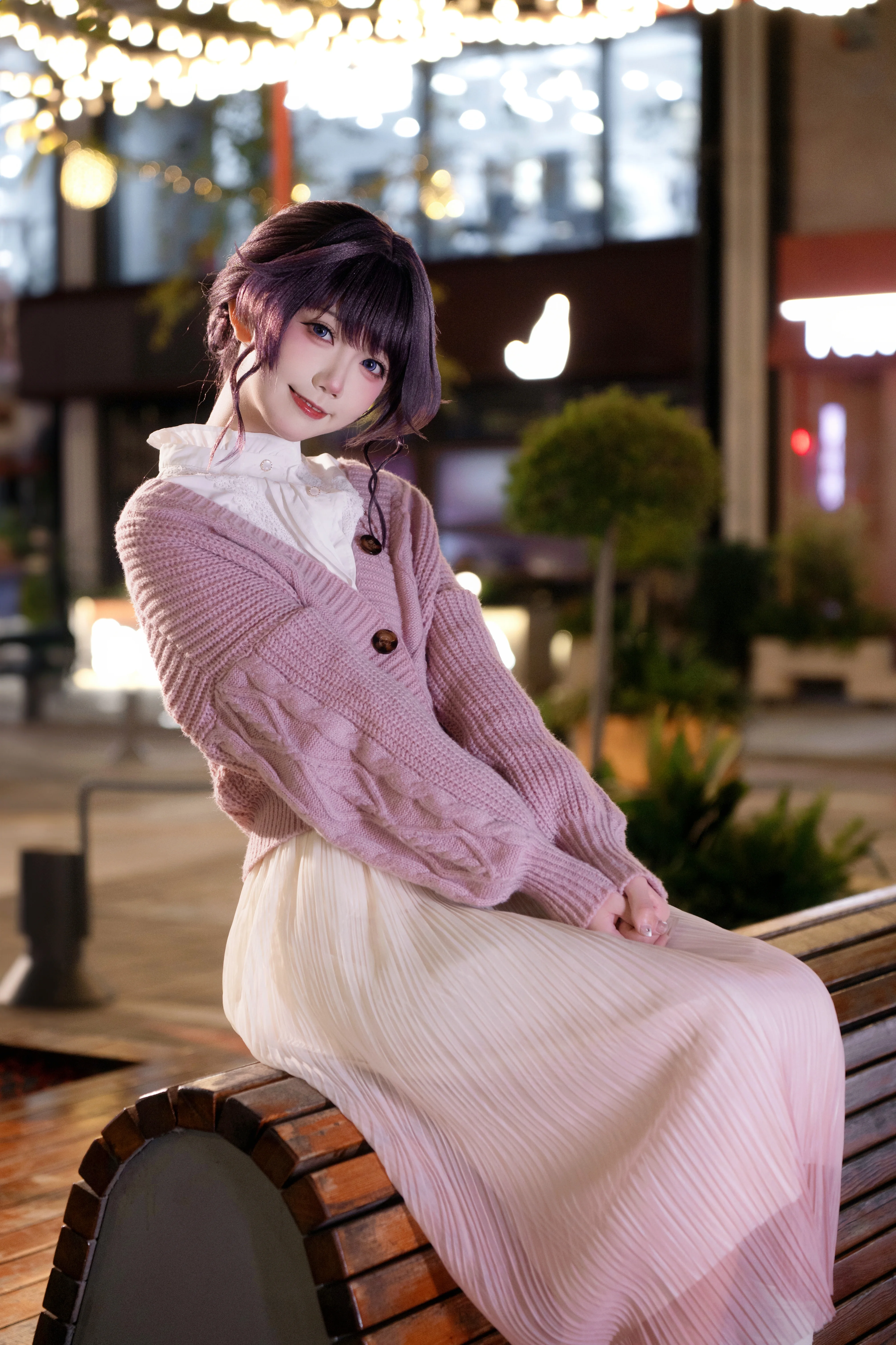 【和栗薰子cos】夜晚街头的甜美氛围感穿搭 - 第 8 张