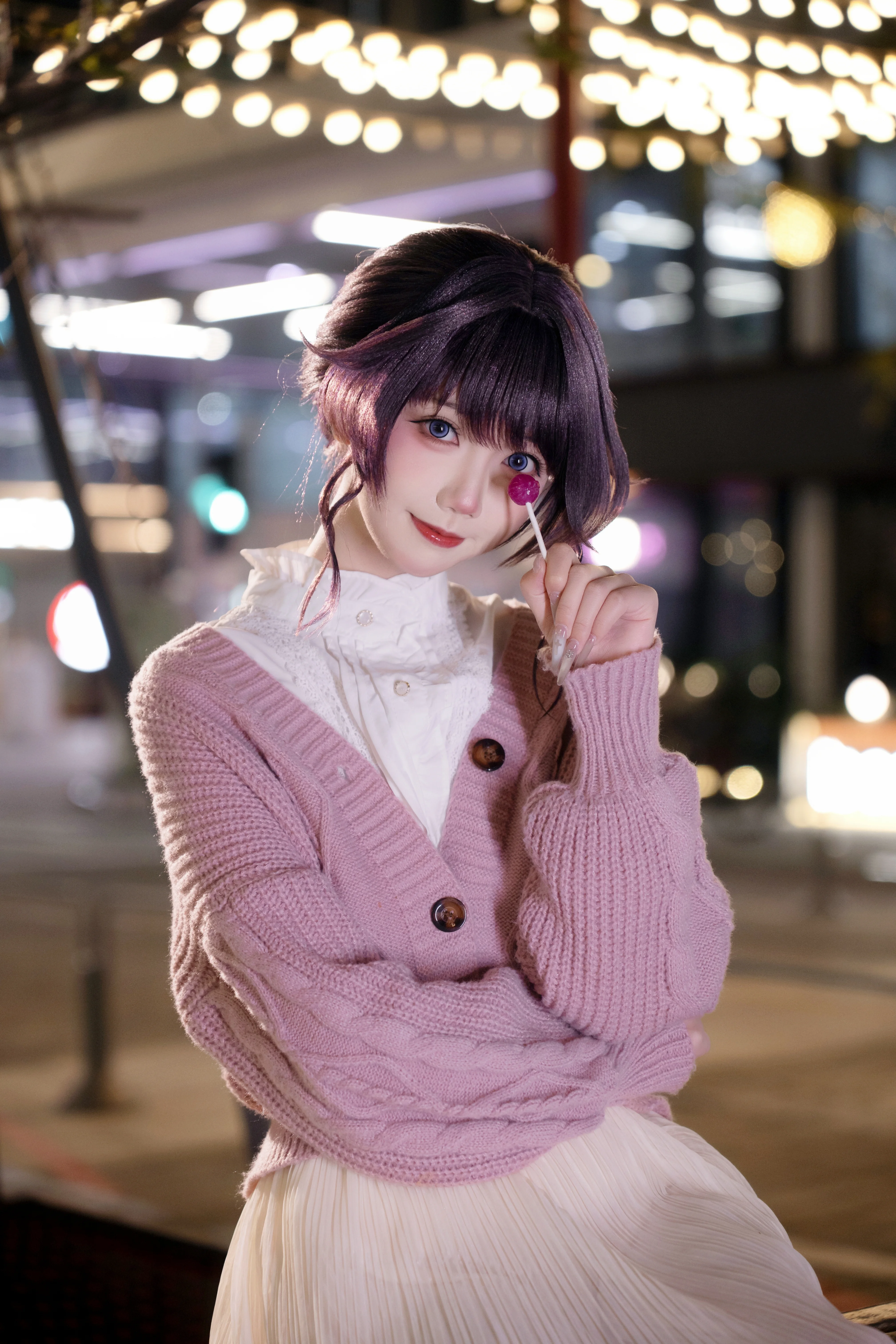 【和栗薰子cos】夜晚街头的甜美氛围感穿搭 - 第 9 张