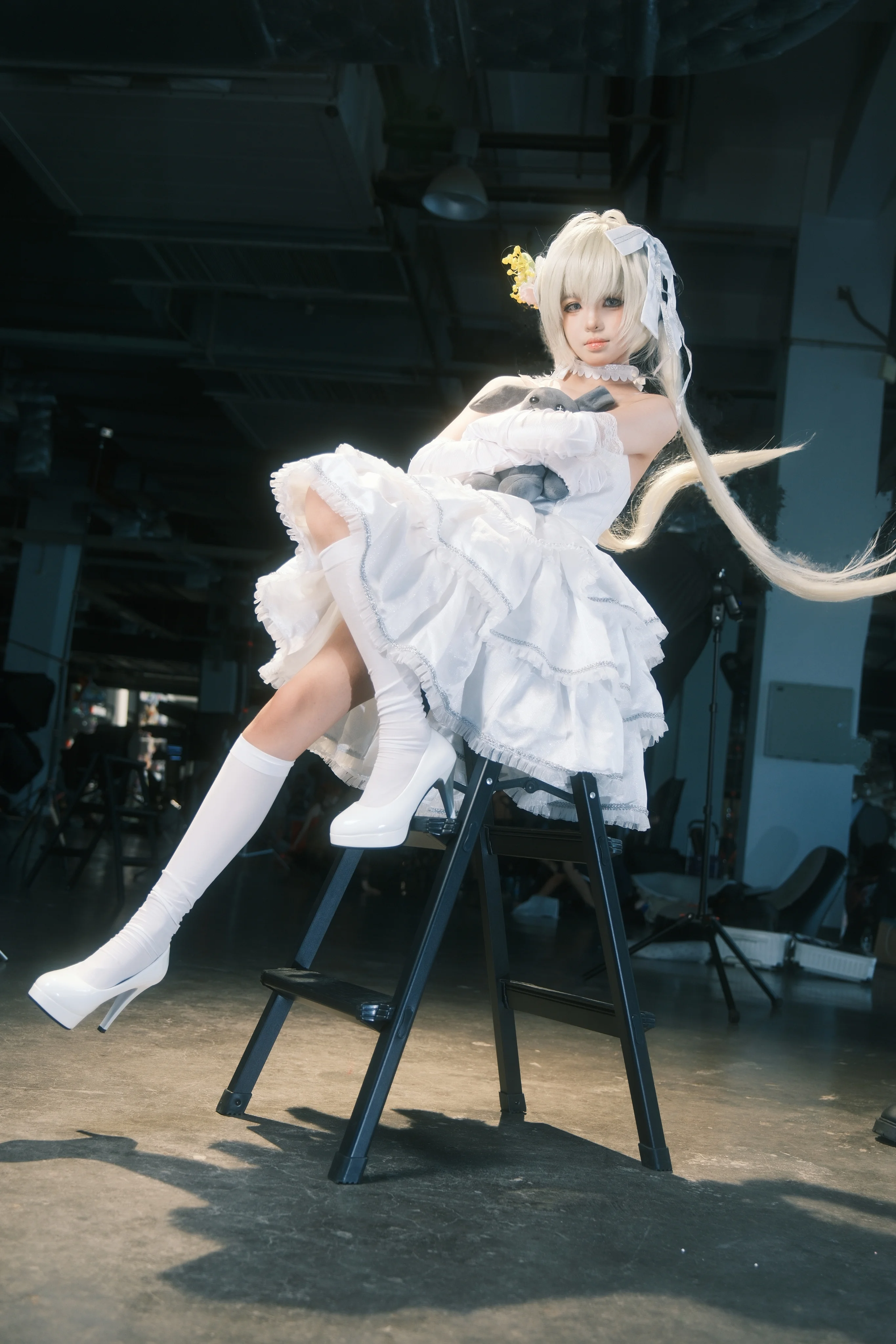 【穹妹cos】缘之空漫展现场白色套装的拍摄记录 - 第 5 张