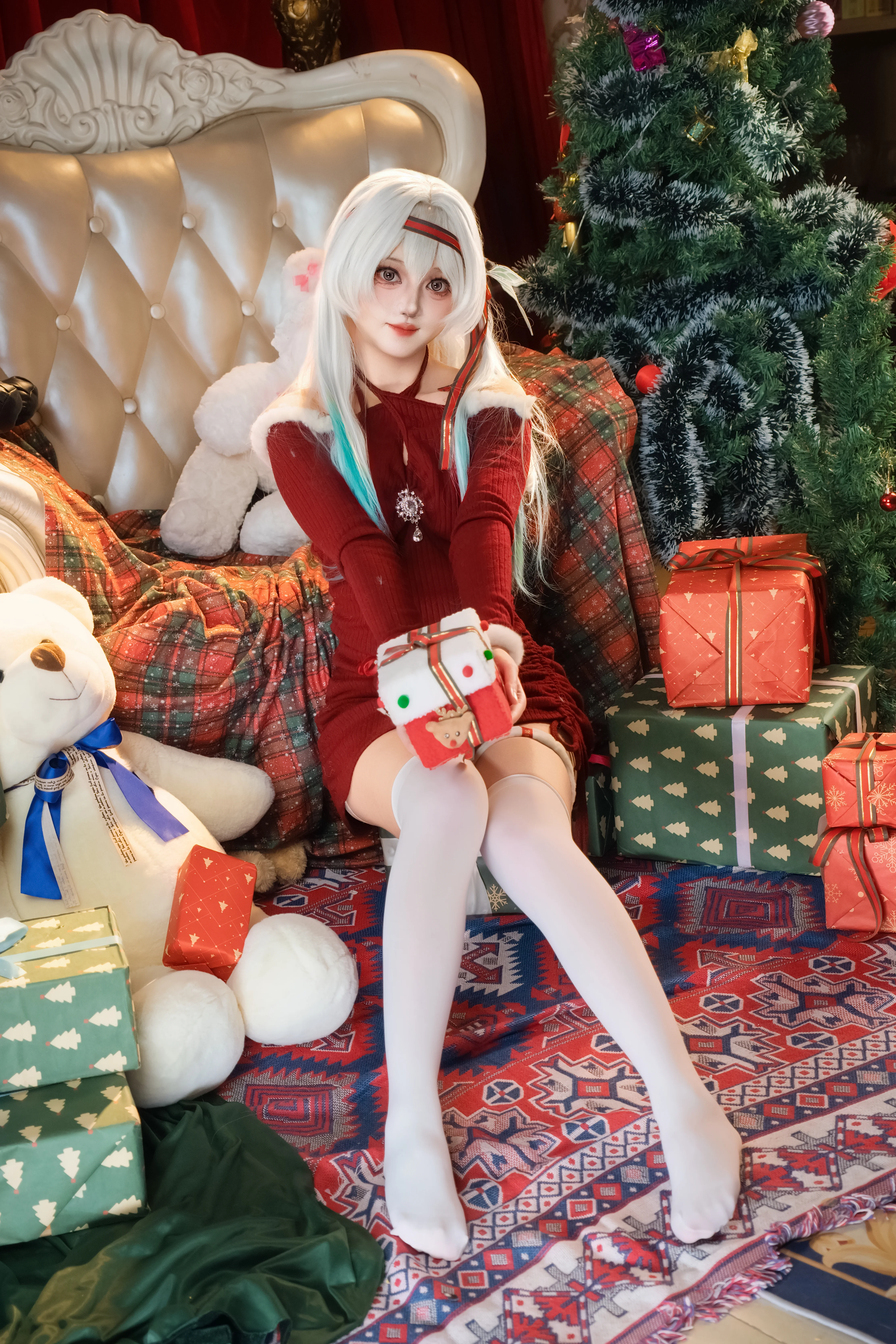【ホタル コスプレ】『崩壊：スターレイル』、冬の暖光に包まれるクリスマス風ホームウェア - 8 枚目