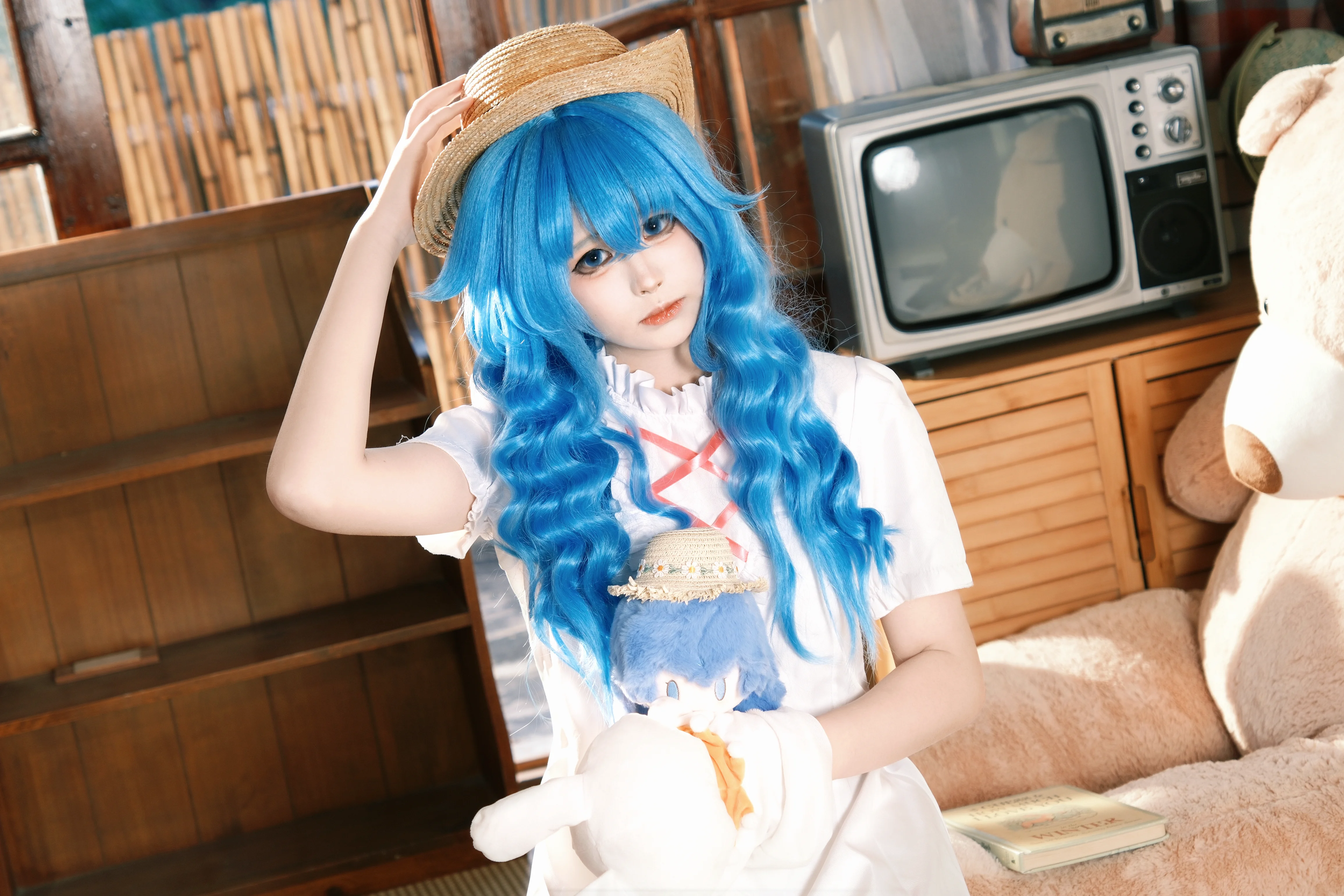 【四糸乃cos】草帽与兔子，午后阳光下的悠闲时光 - 第 3 张