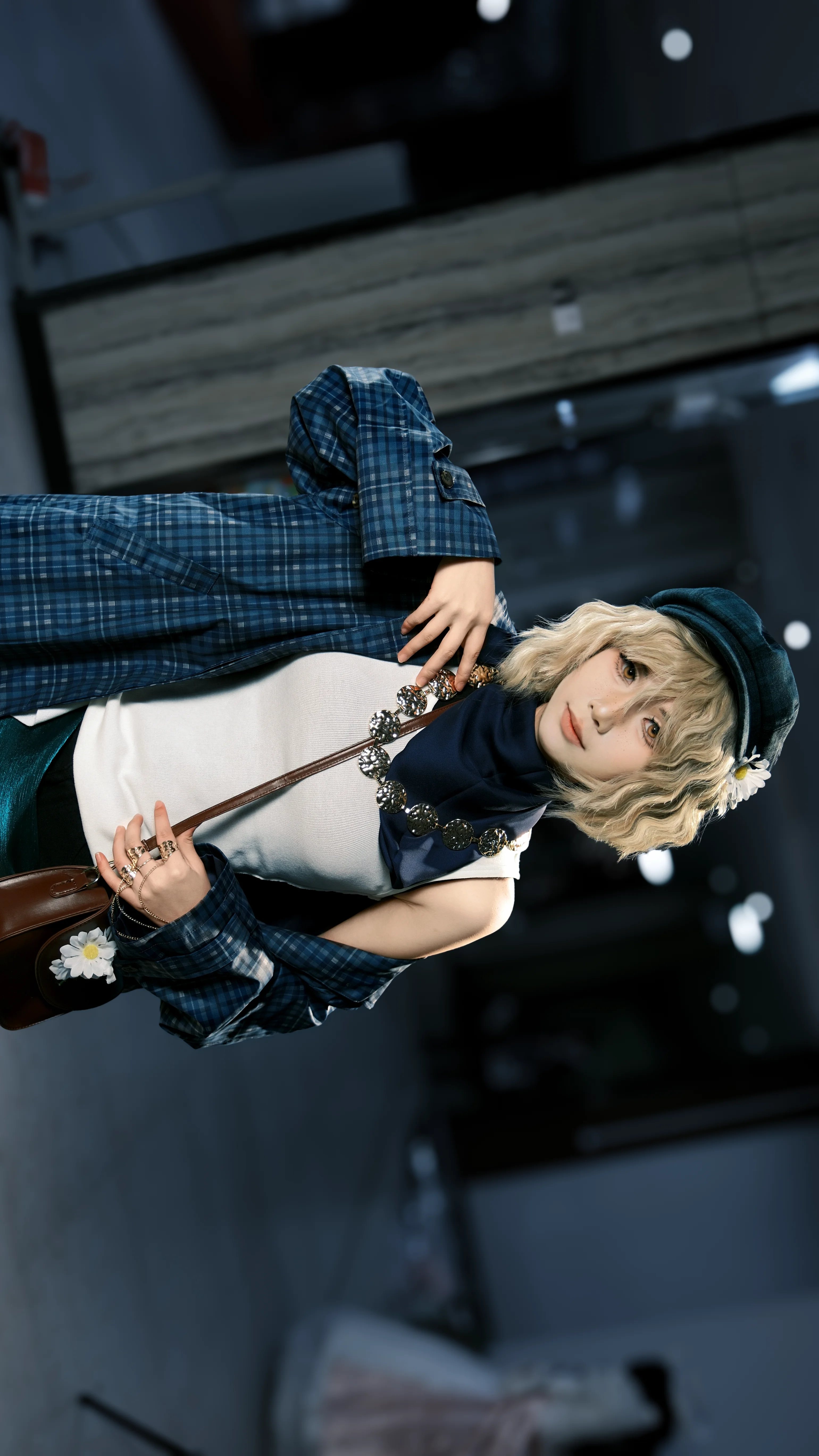 【重返未来1999cos】蓝白格纹与雏菊组合，记录长沙ONLY漫展返图 - 第 1 张