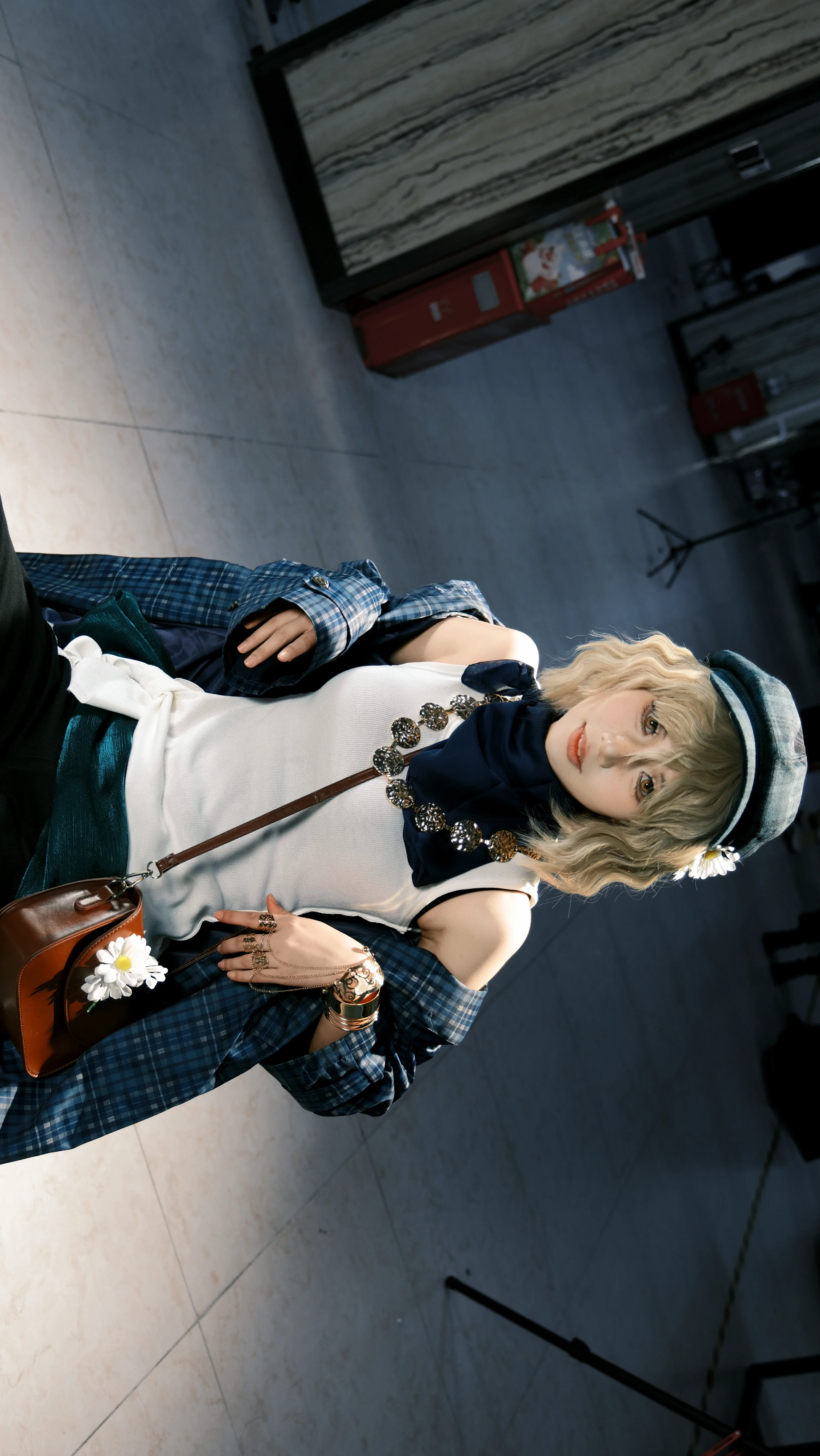 【重返未来1999cos】蓝白格纹与雏菊组合，记录长沙ONLY漫展返图 - 第 4 张