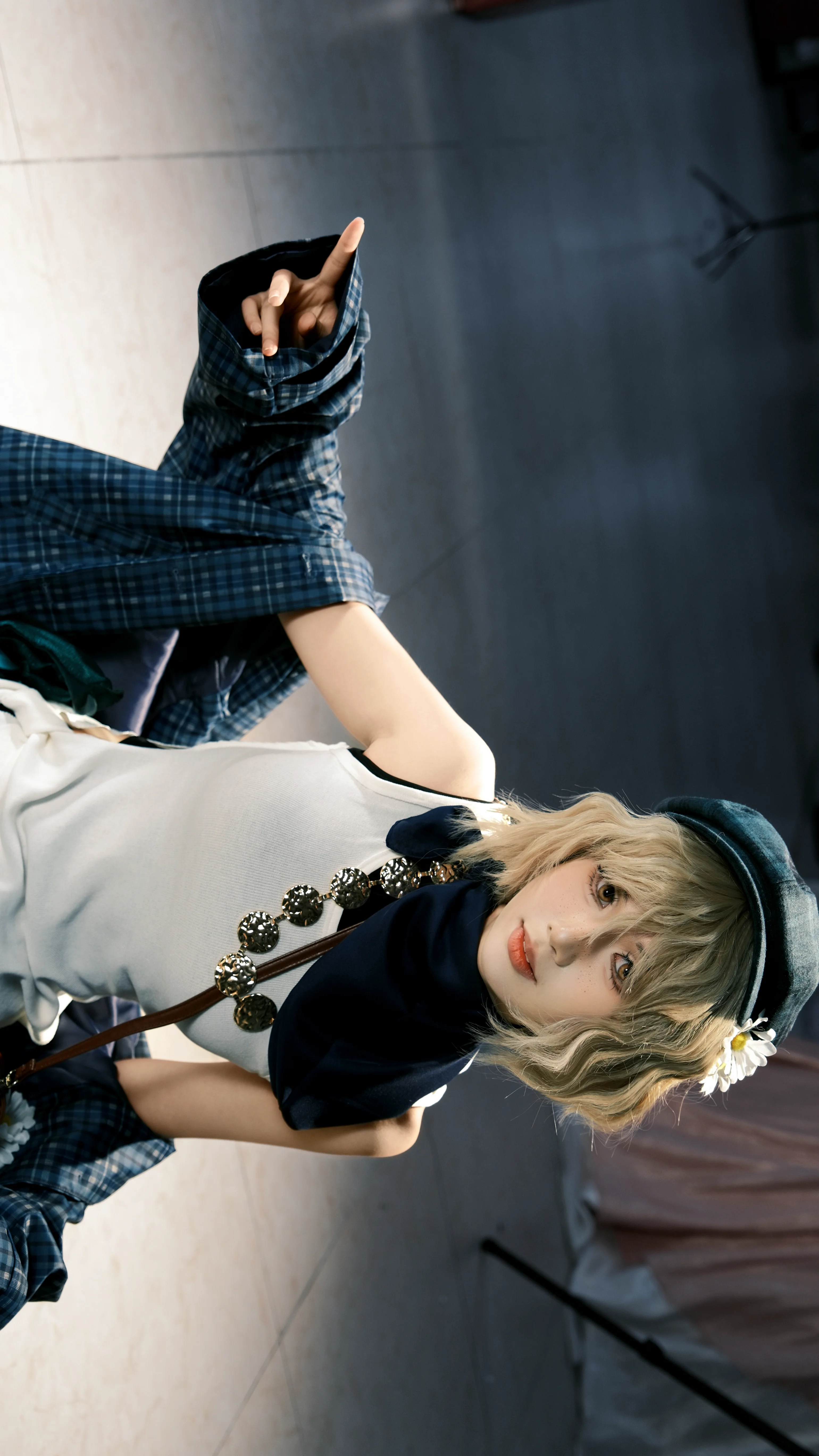 【重返未来1999cos】蓝白格纹与雏菊组合，记录长沙ONLY漫展返图 - 第 5 张