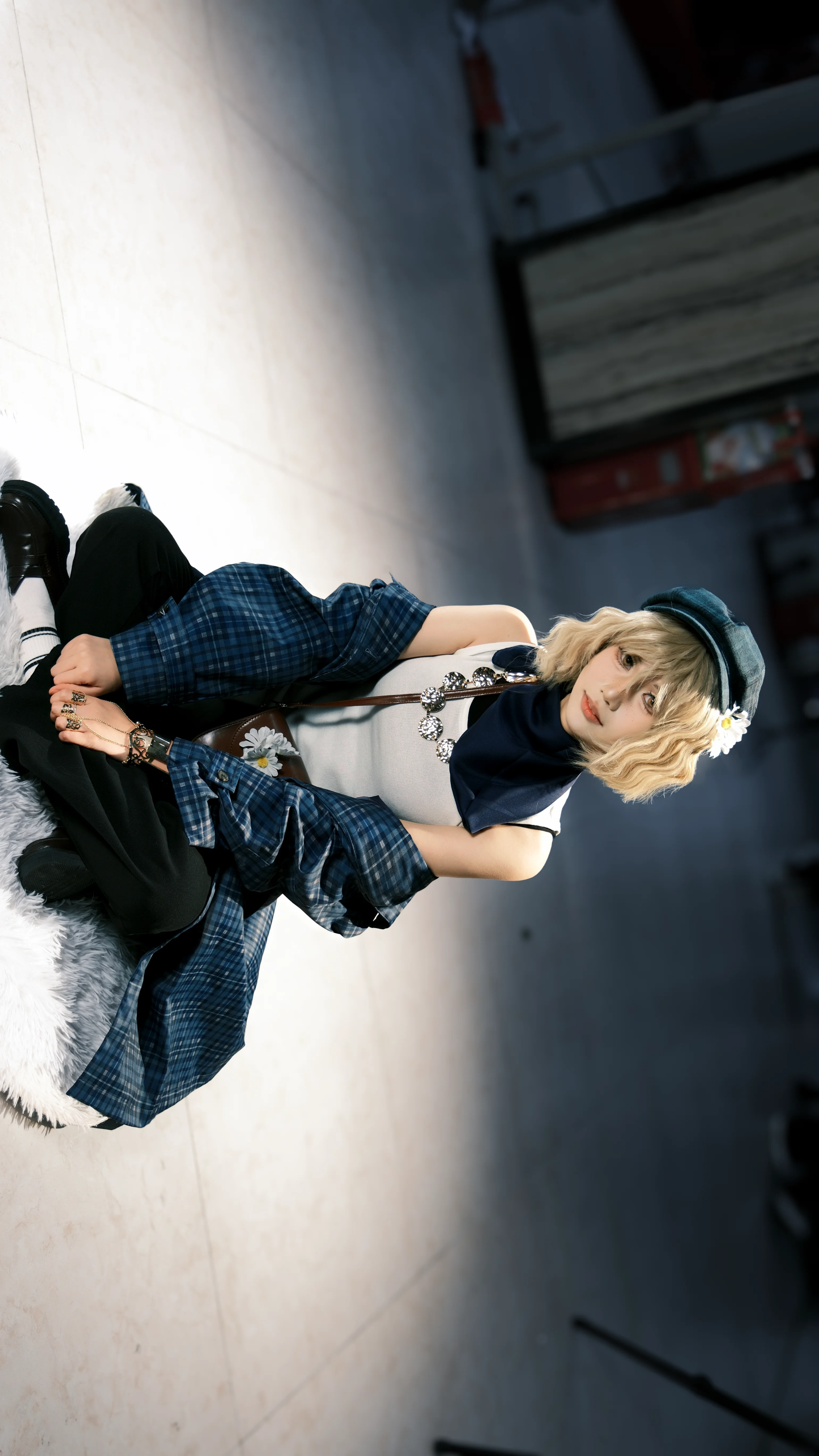 【重返未来1999cos】蓝白格纹与雏菊组合，记录长沙ONLY漫展返图 - 第 7 张