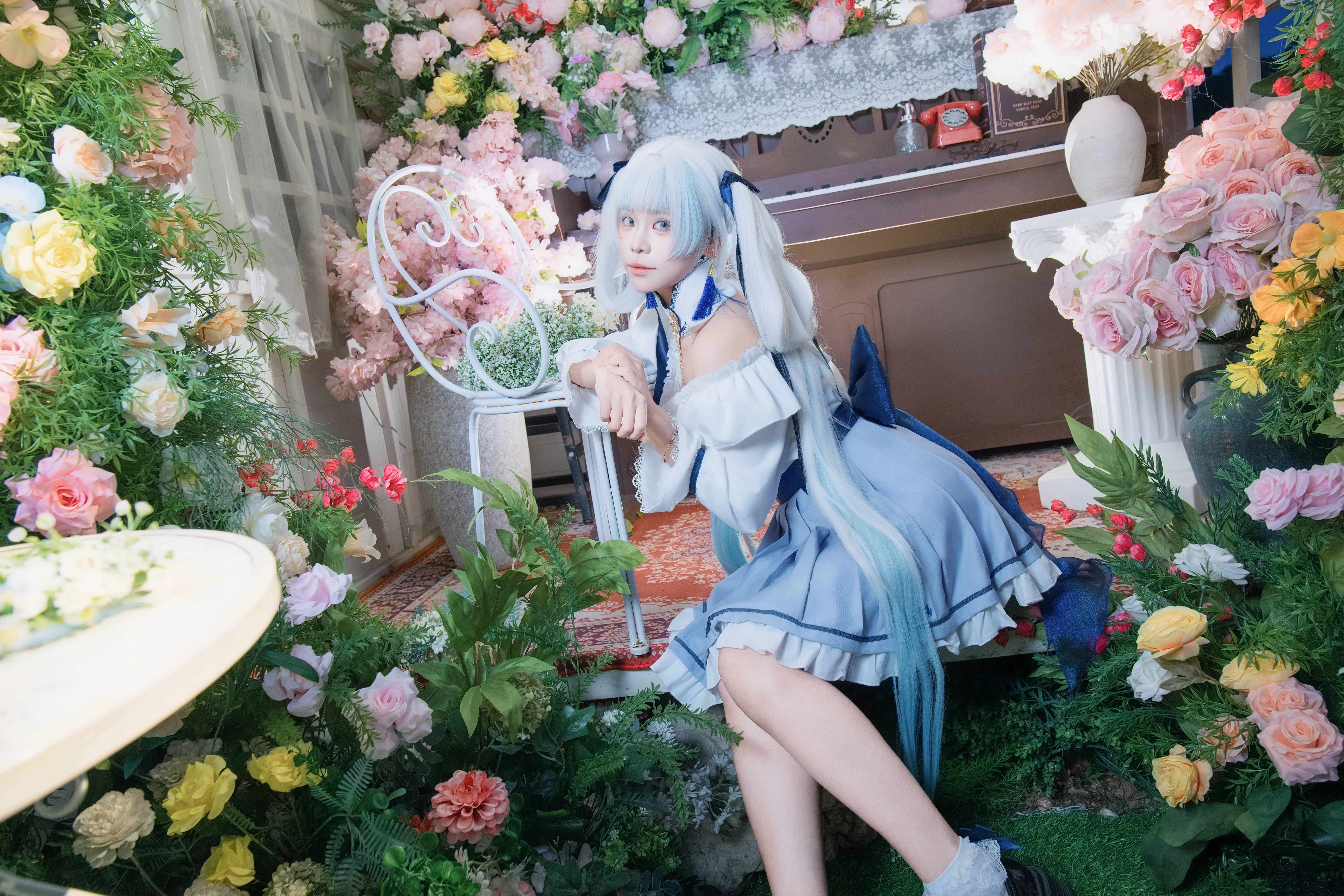 【今汐cos】鸣潮星炬学院，花房里为阿漂弹响钢琴
