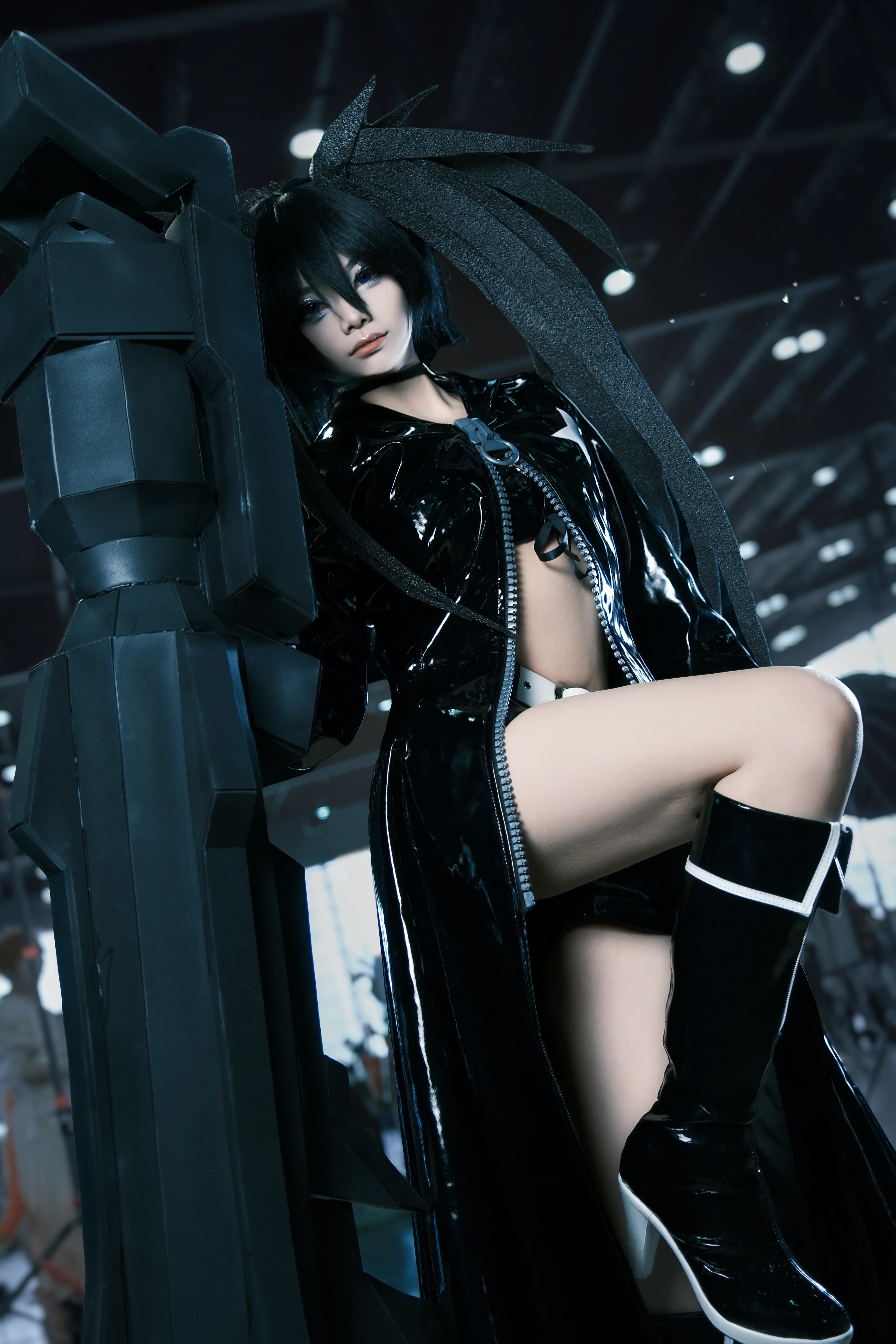 【黑岩射手cos】BLACK★ROCK SHOOTER 漆皮风衣与重型火炮的现场实录 - 第 1 张