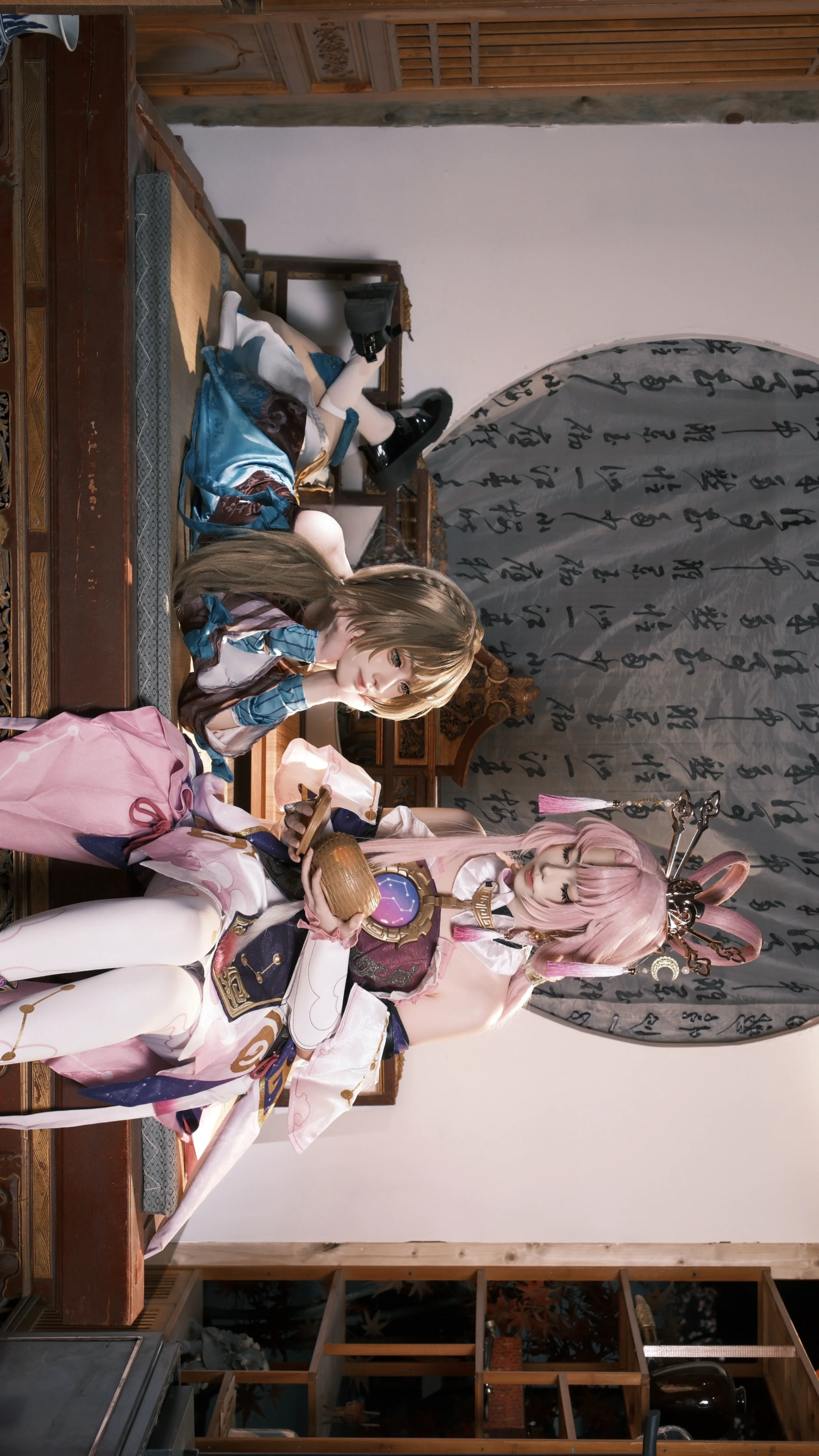 [Honkai: Star Rail Fu Xuan & Qingque Cosplay] Xianzhou Daily Life Amidst Chinese Antique Charm