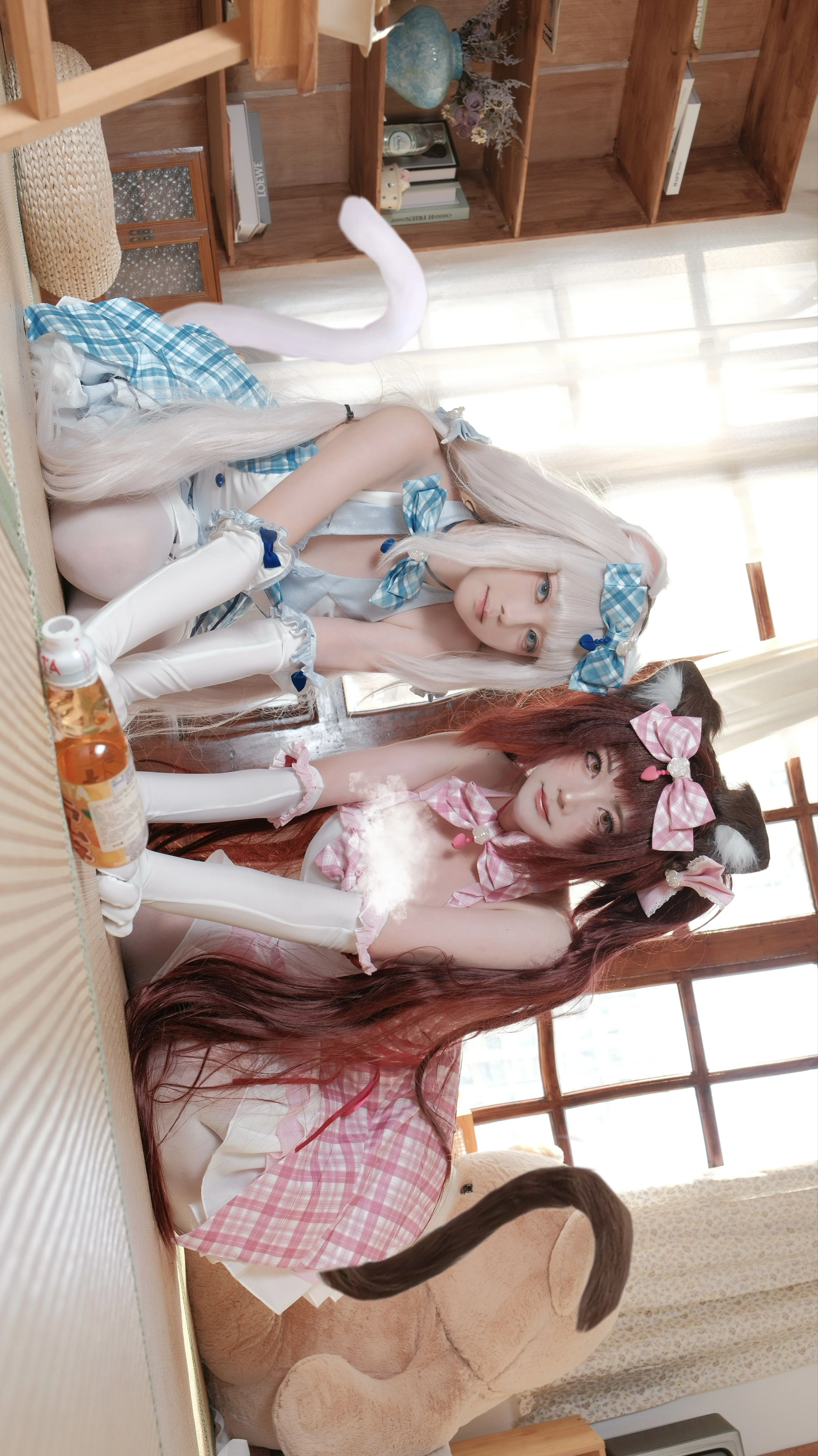 [Chocola and Vanilla cosplay] NEKOPARA's Afternoon Sun and Duo Catgirls Interaction - Image 2