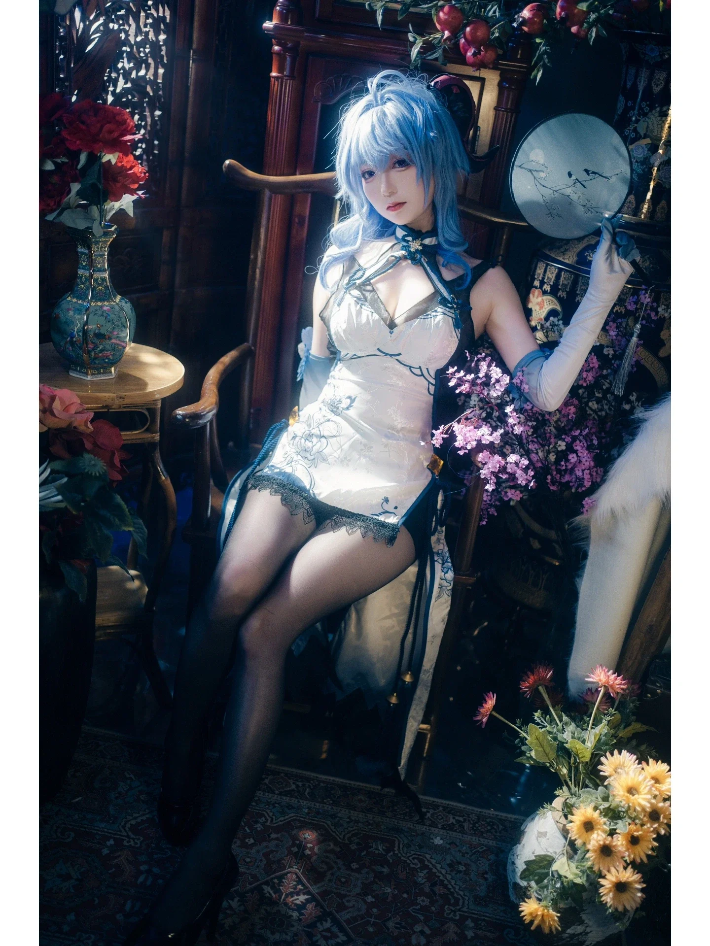 【甘雨cos】原神中青花瓷风的国风写真