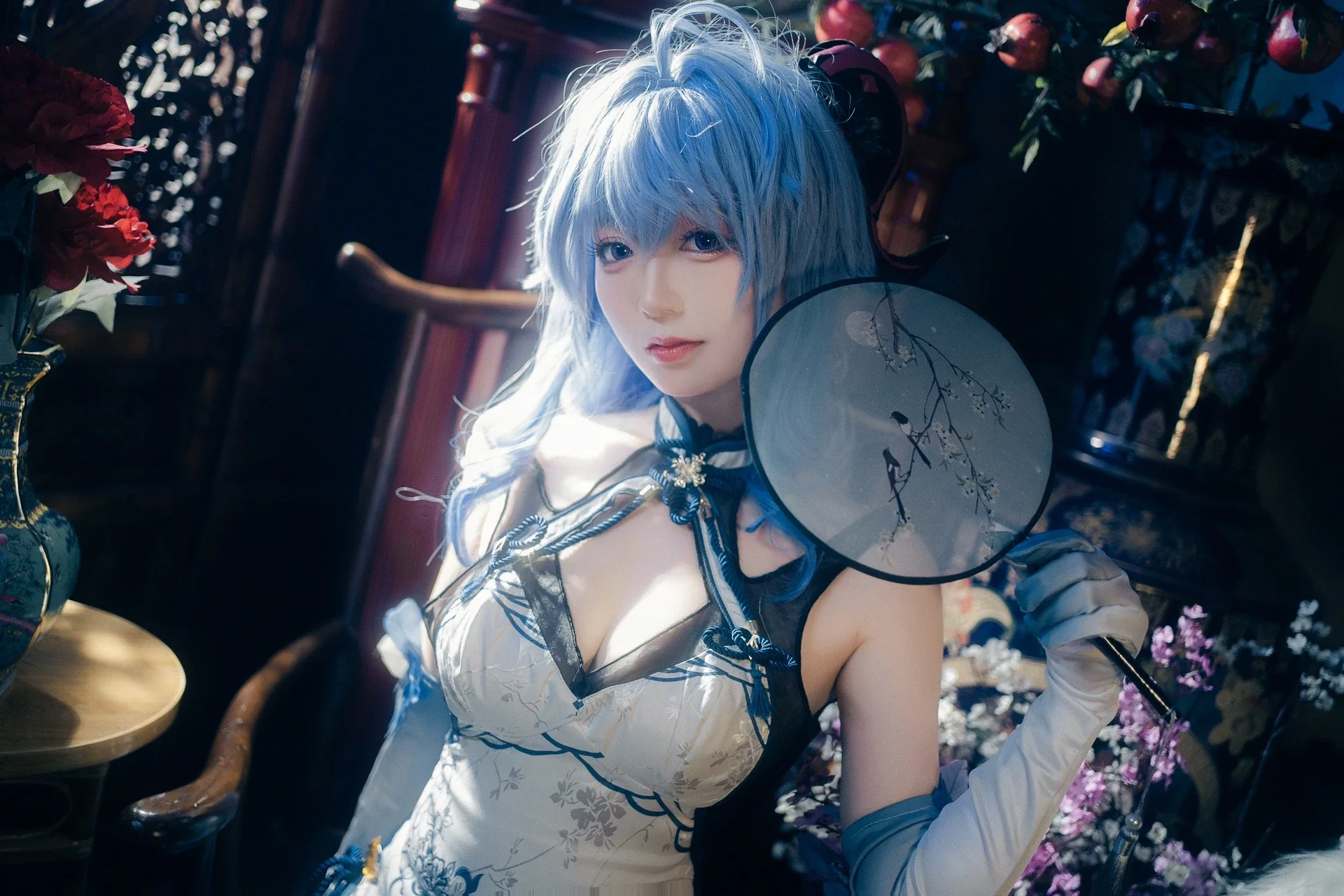 【甘雨cos】原神中青花瓷风的国风写真 - 第 3 张