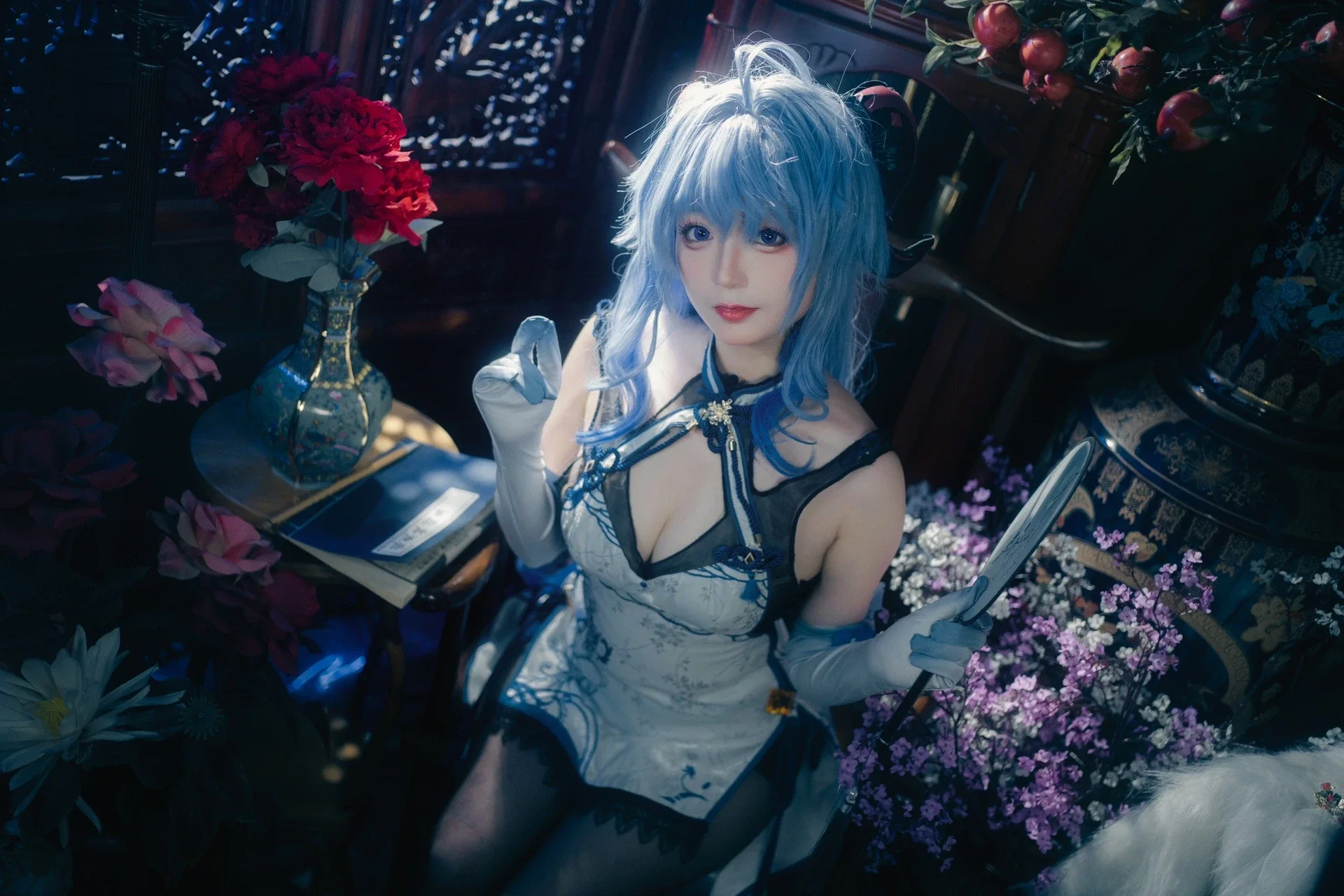 【甘雨cos】原神中青花瓷风的国风写真 - 第 4 张