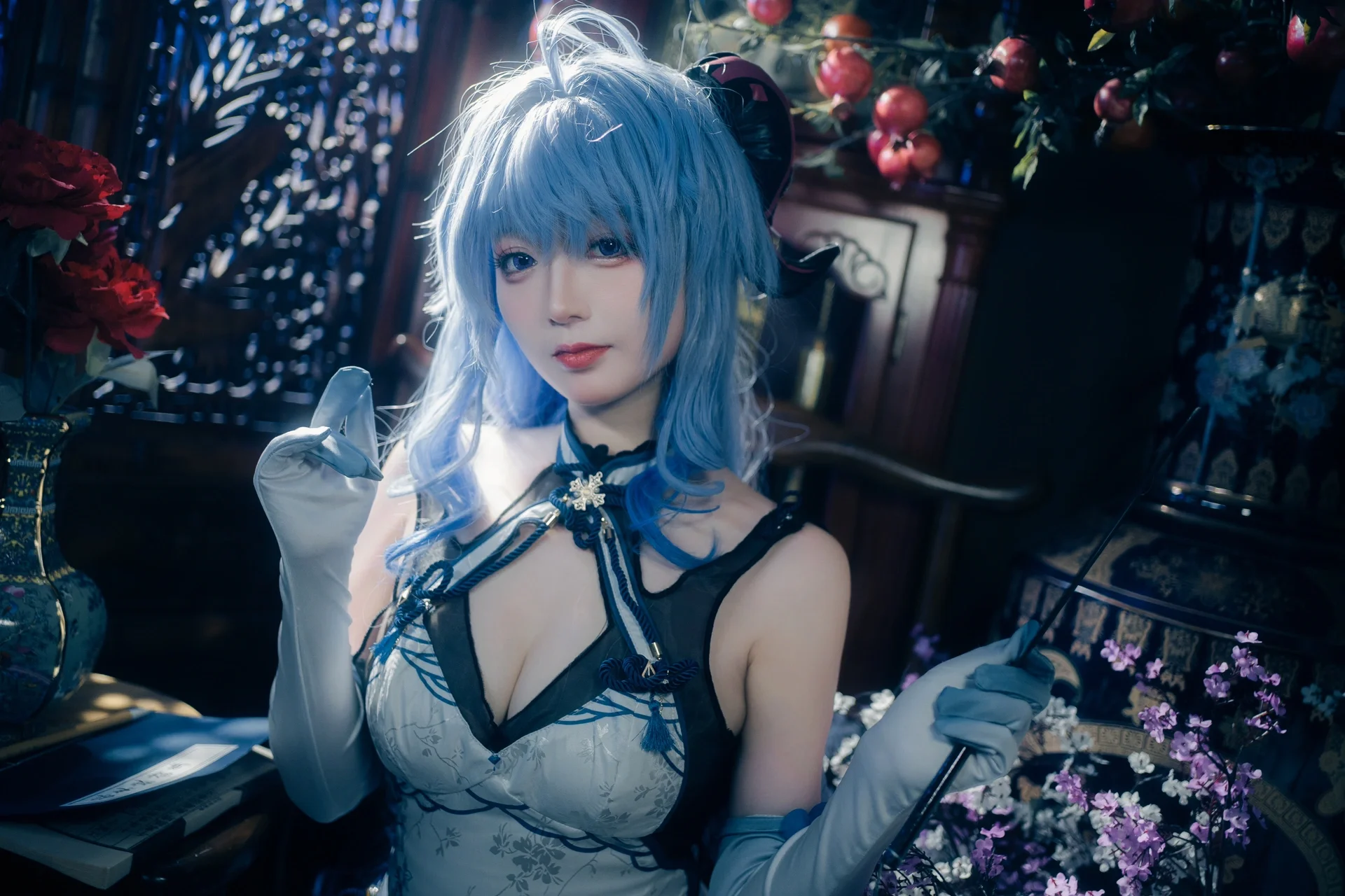 【甘雨cos】原神中青花瓷风的国风写真 - 第 6 张