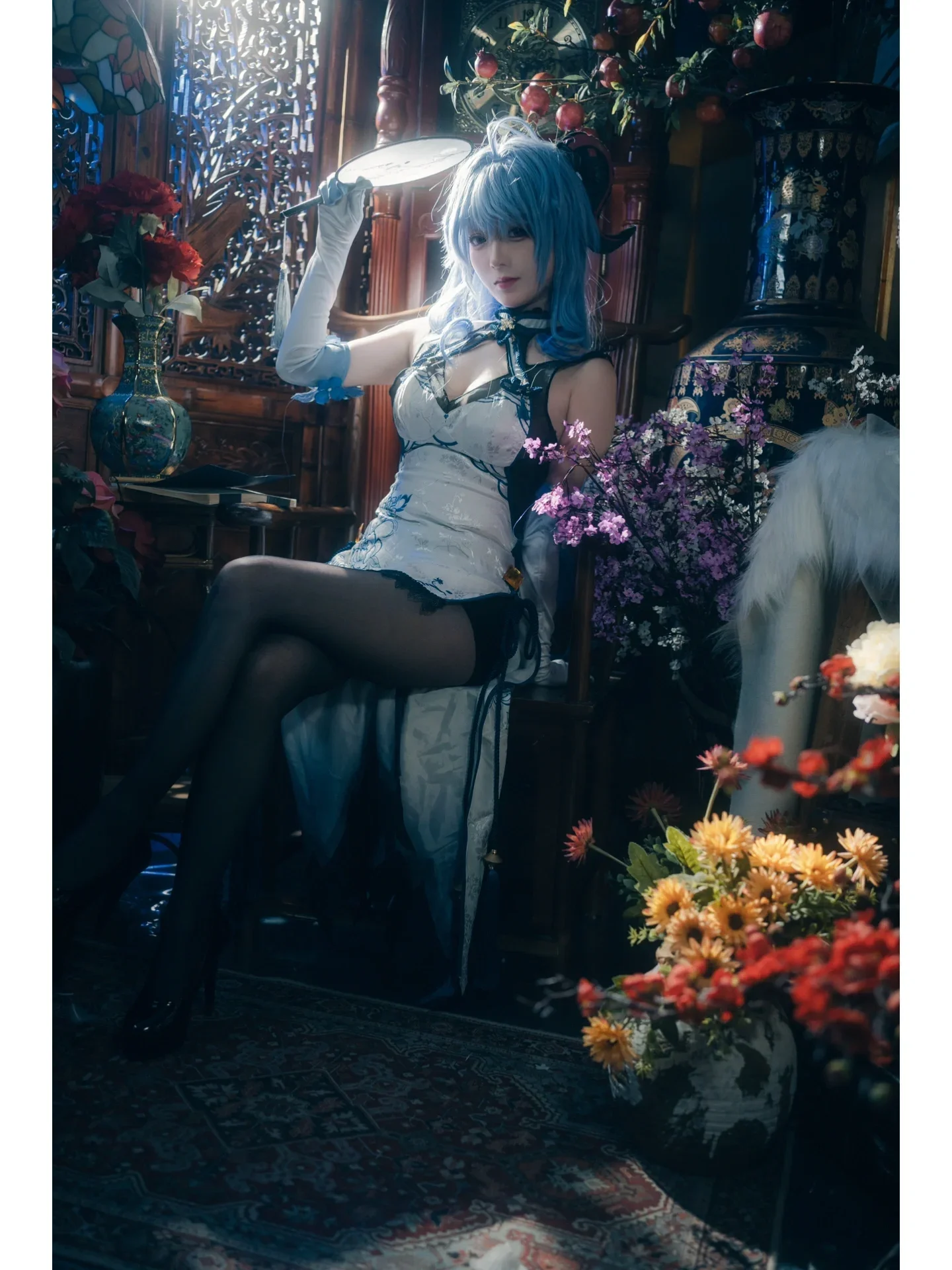 【甘雨cos】原神中青花瓷风的国风写真 - 第 8 张