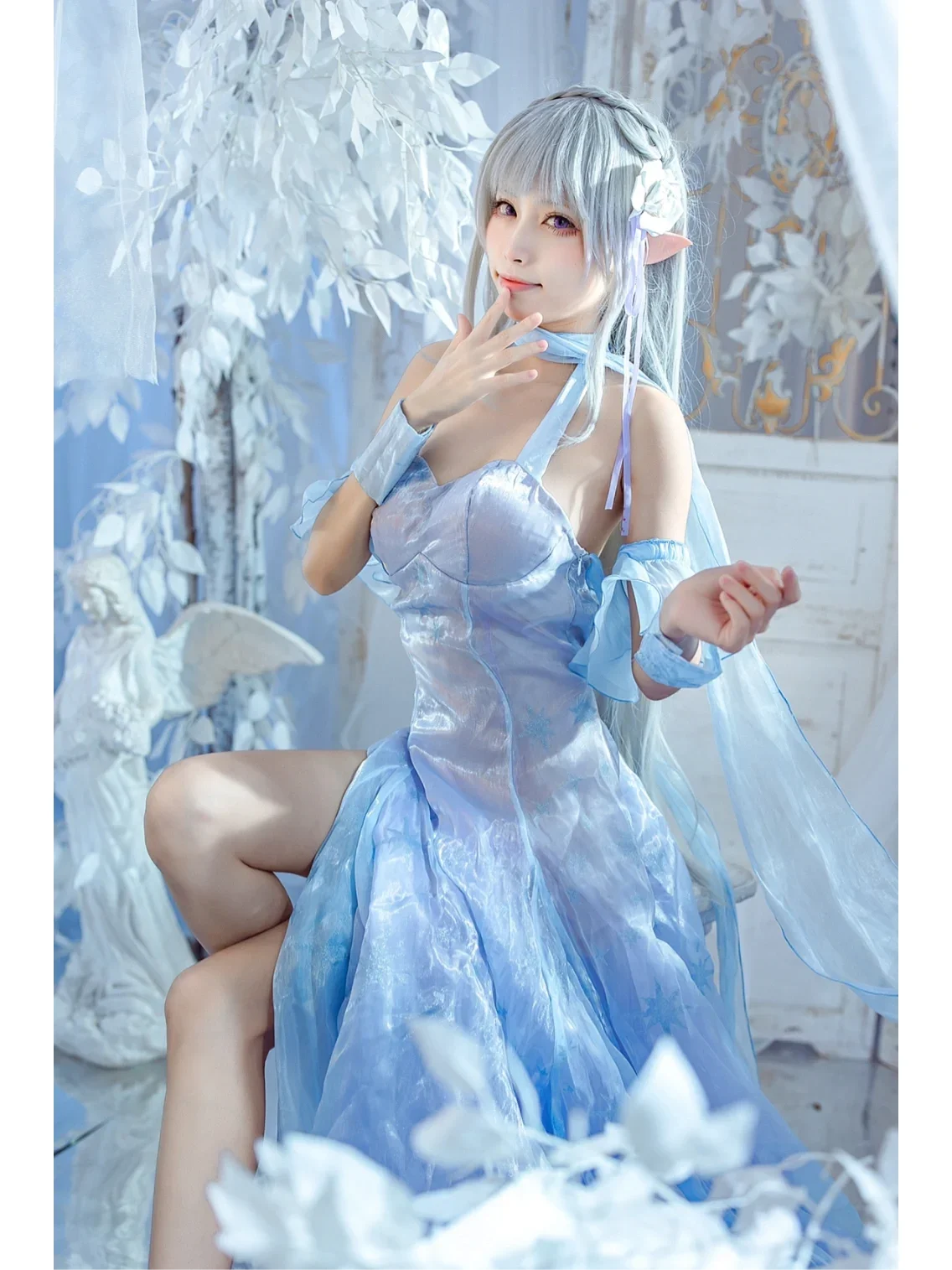 【艾米莉亚cos】冰晶礼服下的精灵，从零开始的异世界生活 - 第 5 张
