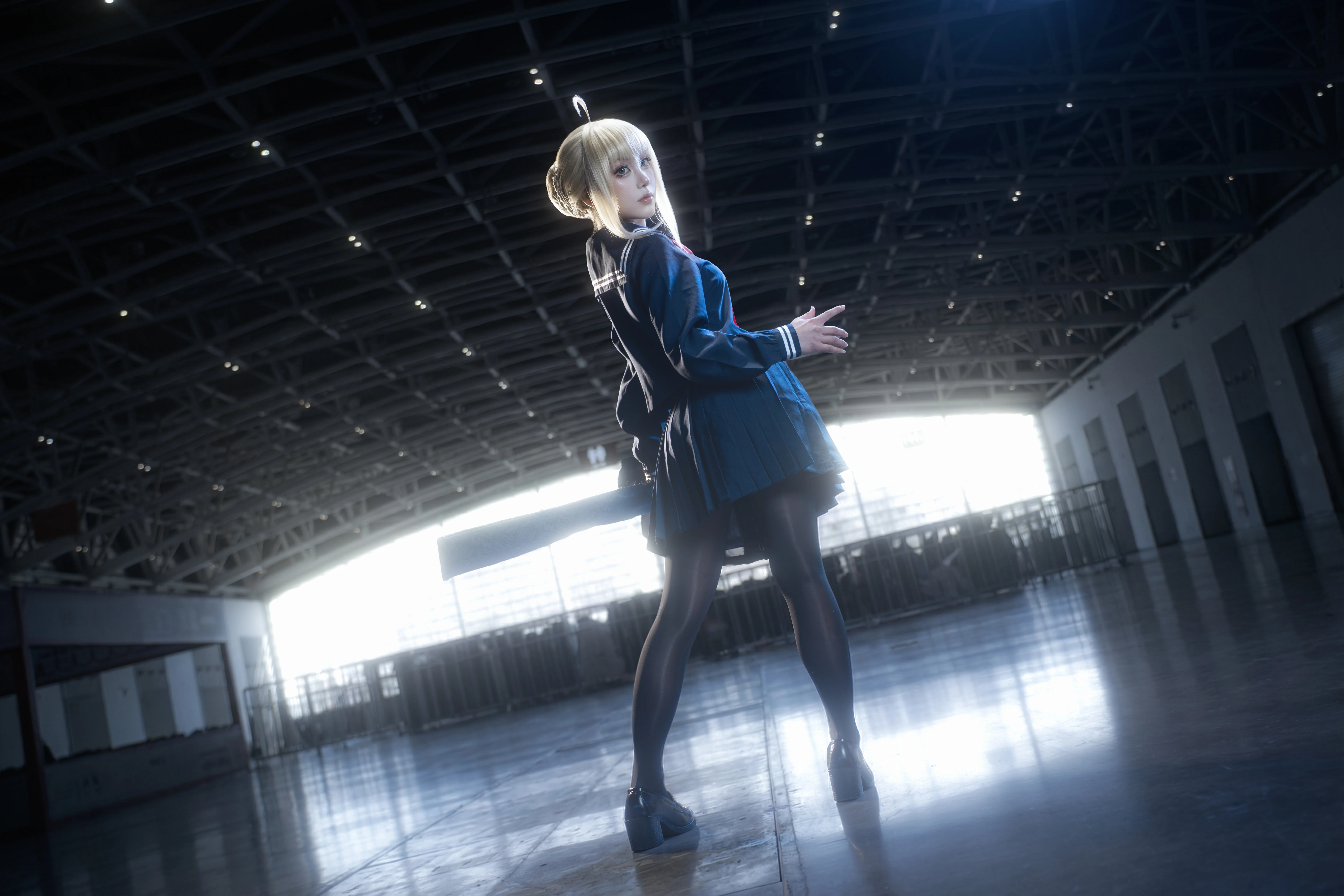 【阿尔托莉雅cos】穿着JK制服的吾王，尝试不同的日常感 - 第 2 张