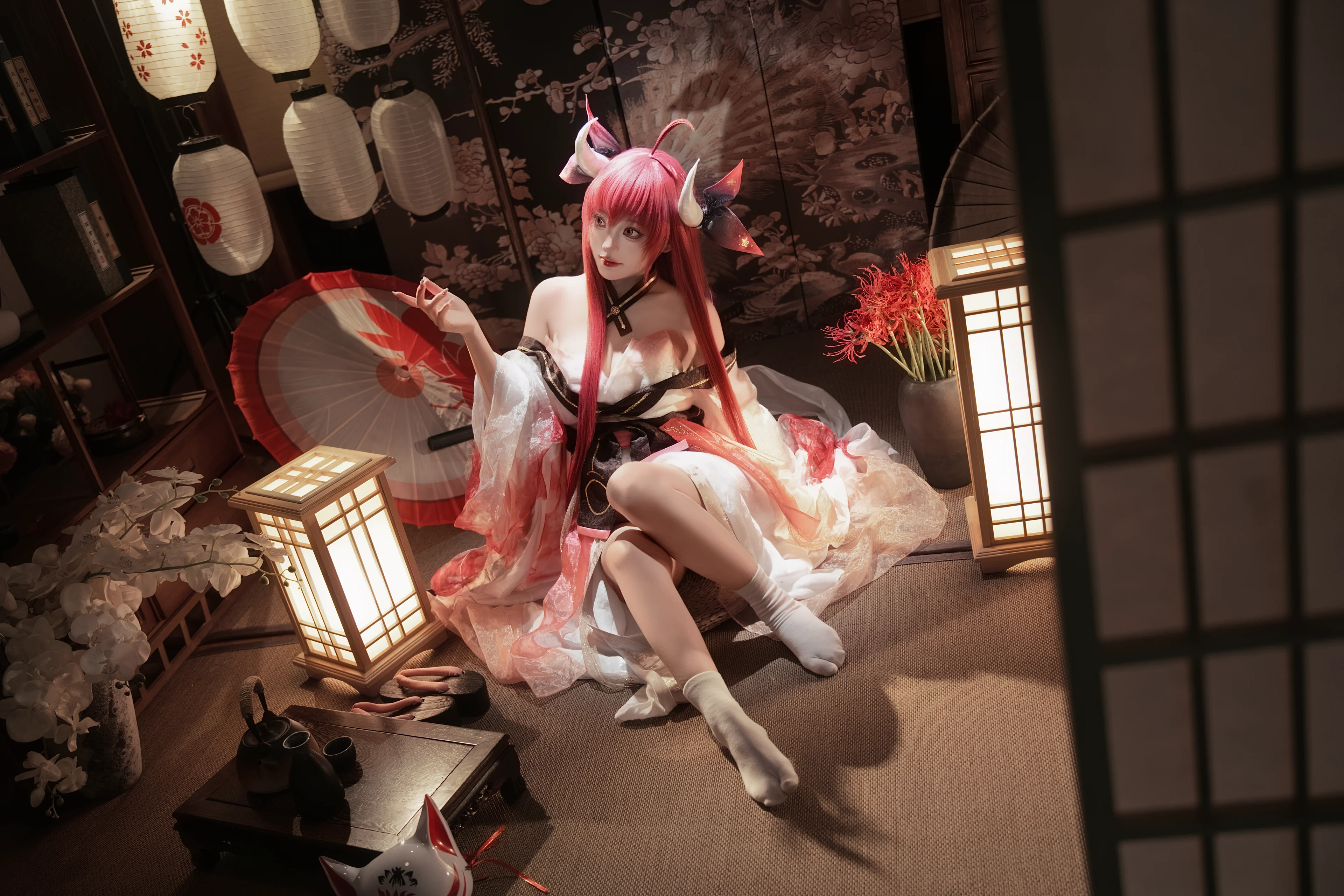 【五河琴裡cos】和室暗影下的粉紅靈裝，還原約會大作戰的靜謐一角 - 第 2 張