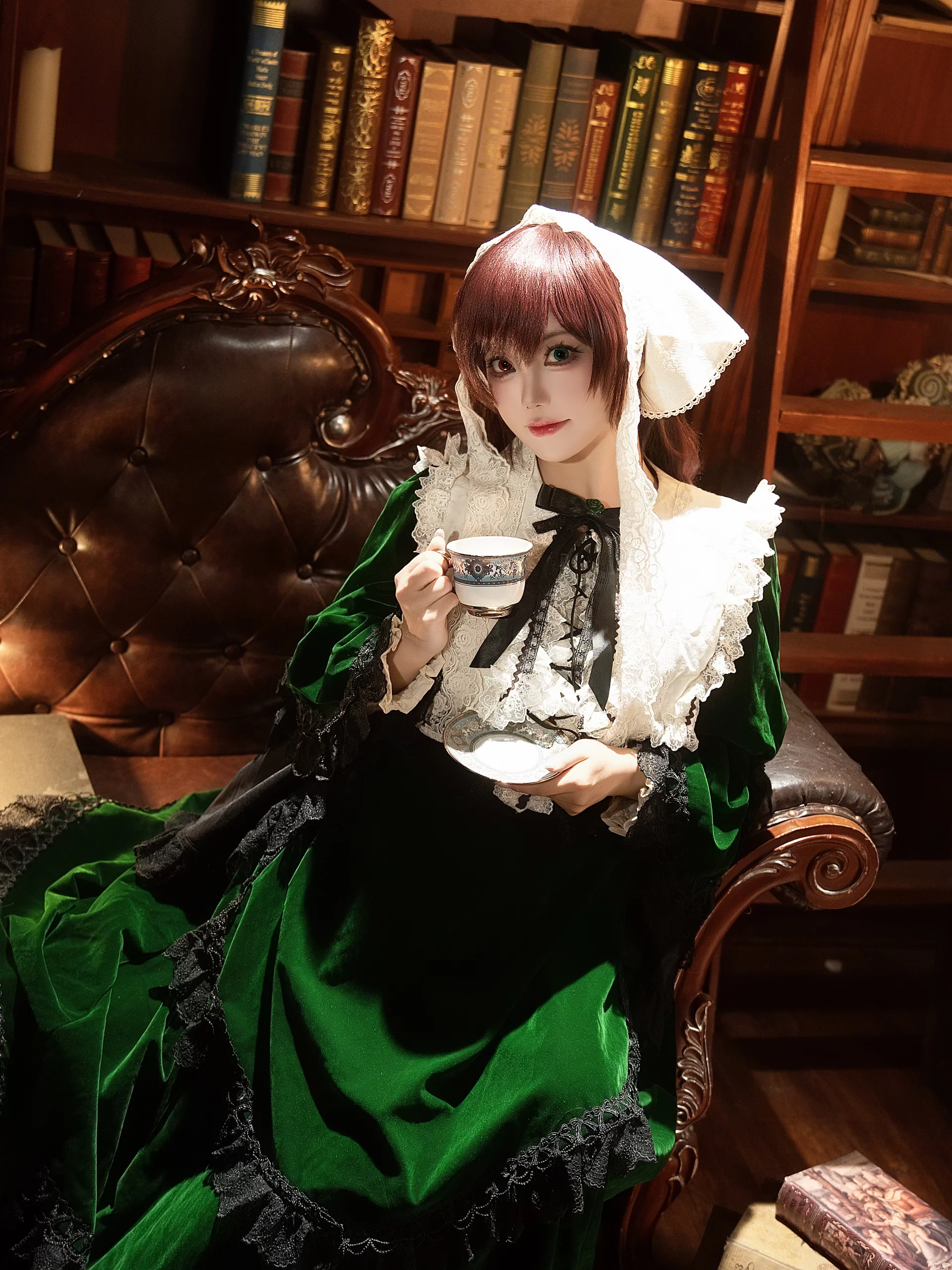 【翠星石cos】蔷薇少女的午后茶会，藏在书房里的傲娇人偶 - 第 1 张