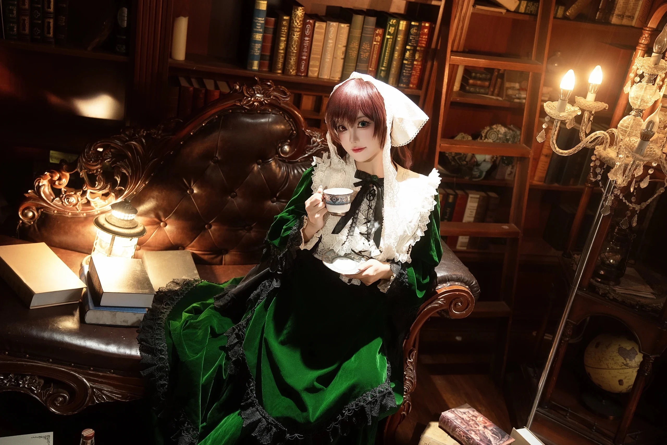 【翠星石cos】蔷薇少女的午后茶会，藏在书房里的傲娇人偶 - 第 2 张