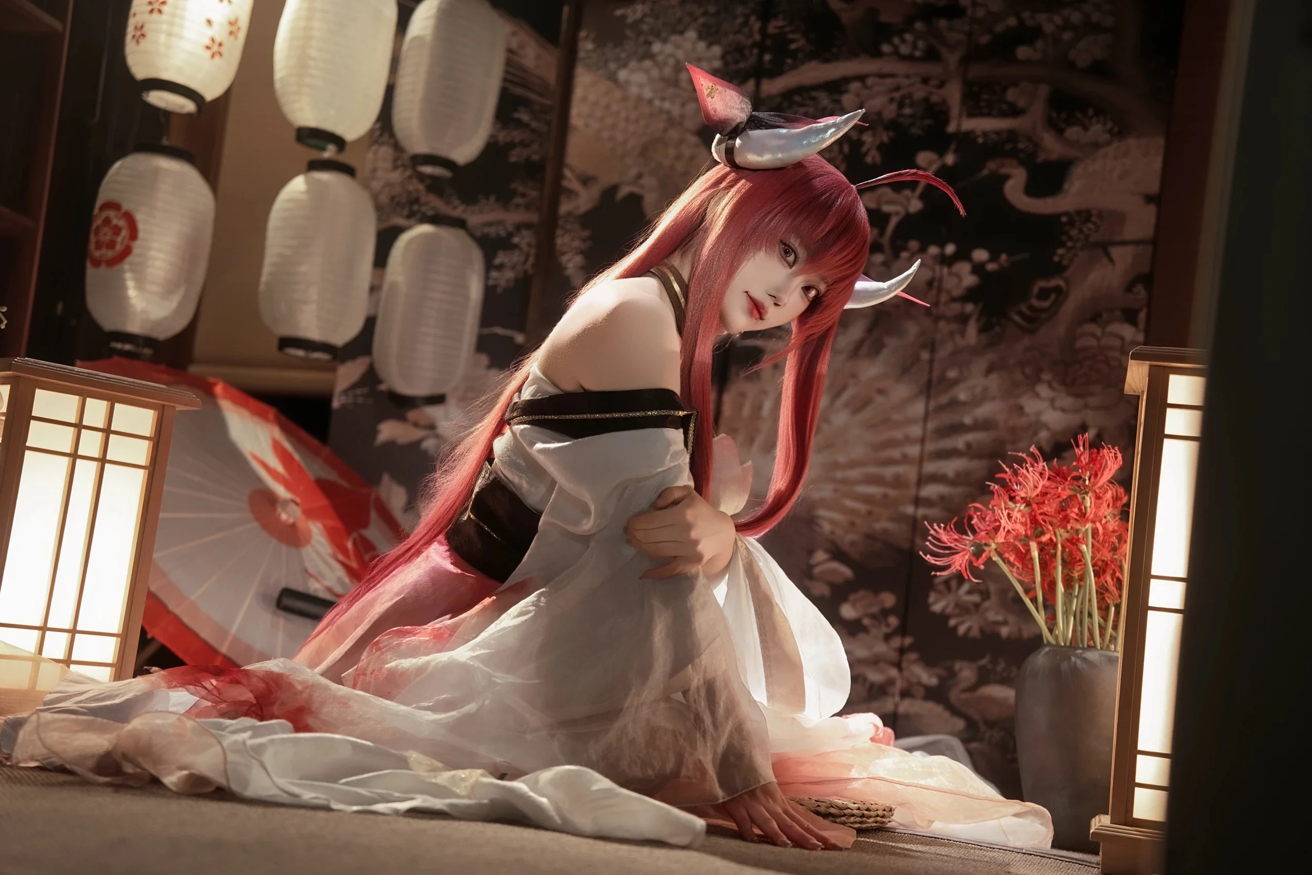 【五河琴里cos】约会大作战，穿着灵装与彼岸花合影 - 第 2 张