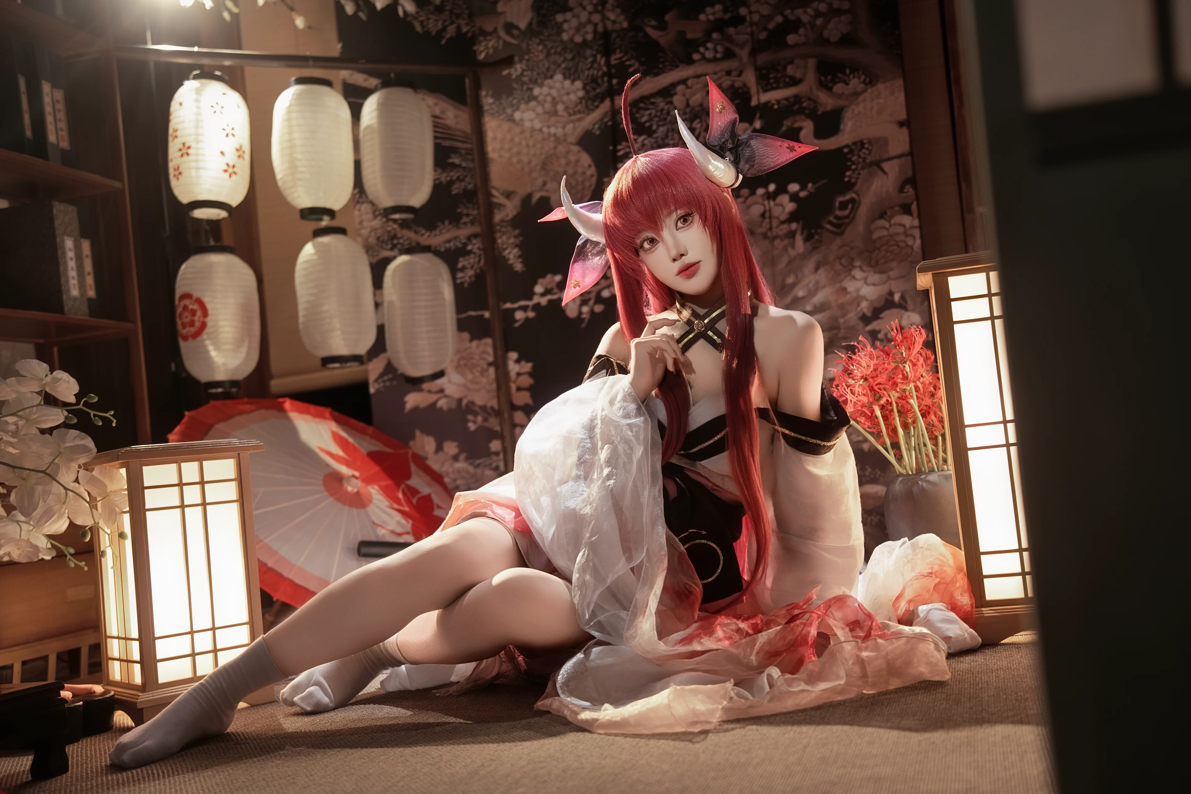 【五河琴里cos】约会大作战，穿着灵装与彼岸花合影 - 第 3 张