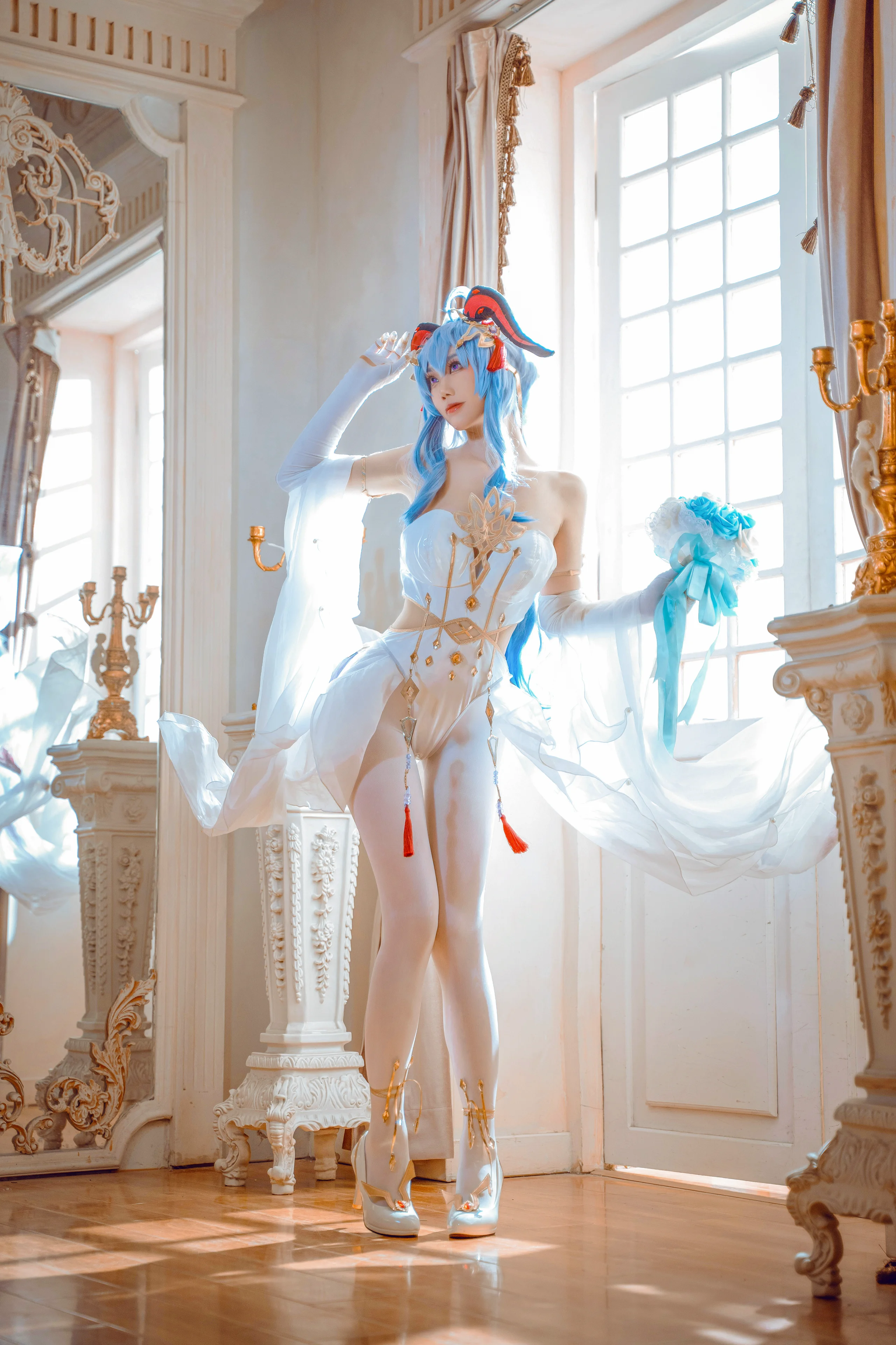 【甘雨cos】原神甘雨花嫁造型的拍摄与调色选择