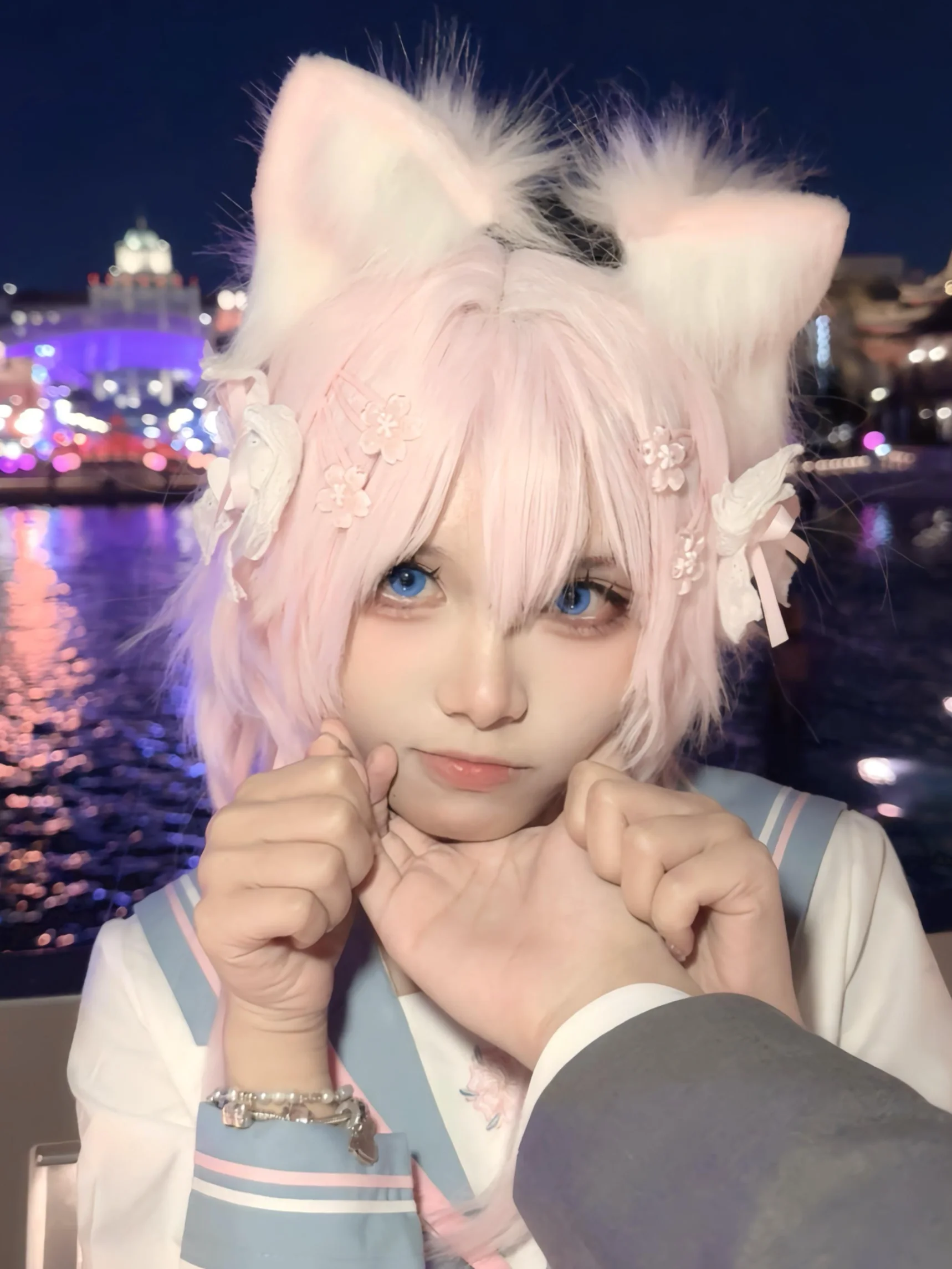 【三月七cos】崩坏星穹铁道里的夜景猫耳日常小剧场