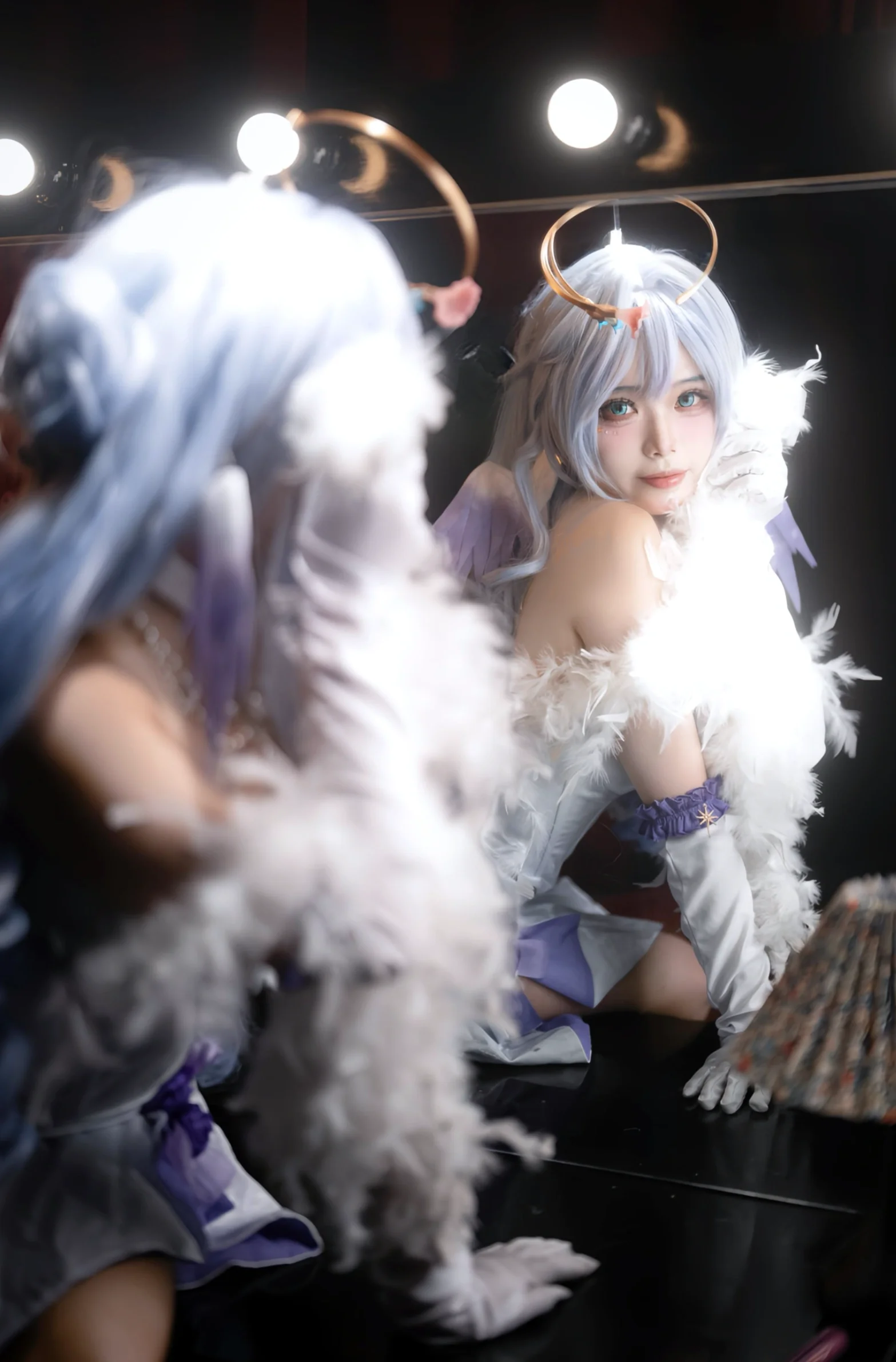 【知更鸟cos】崩坏星穹铁道，后台化妆镜里的氛围感瞬间 - 第 1 张