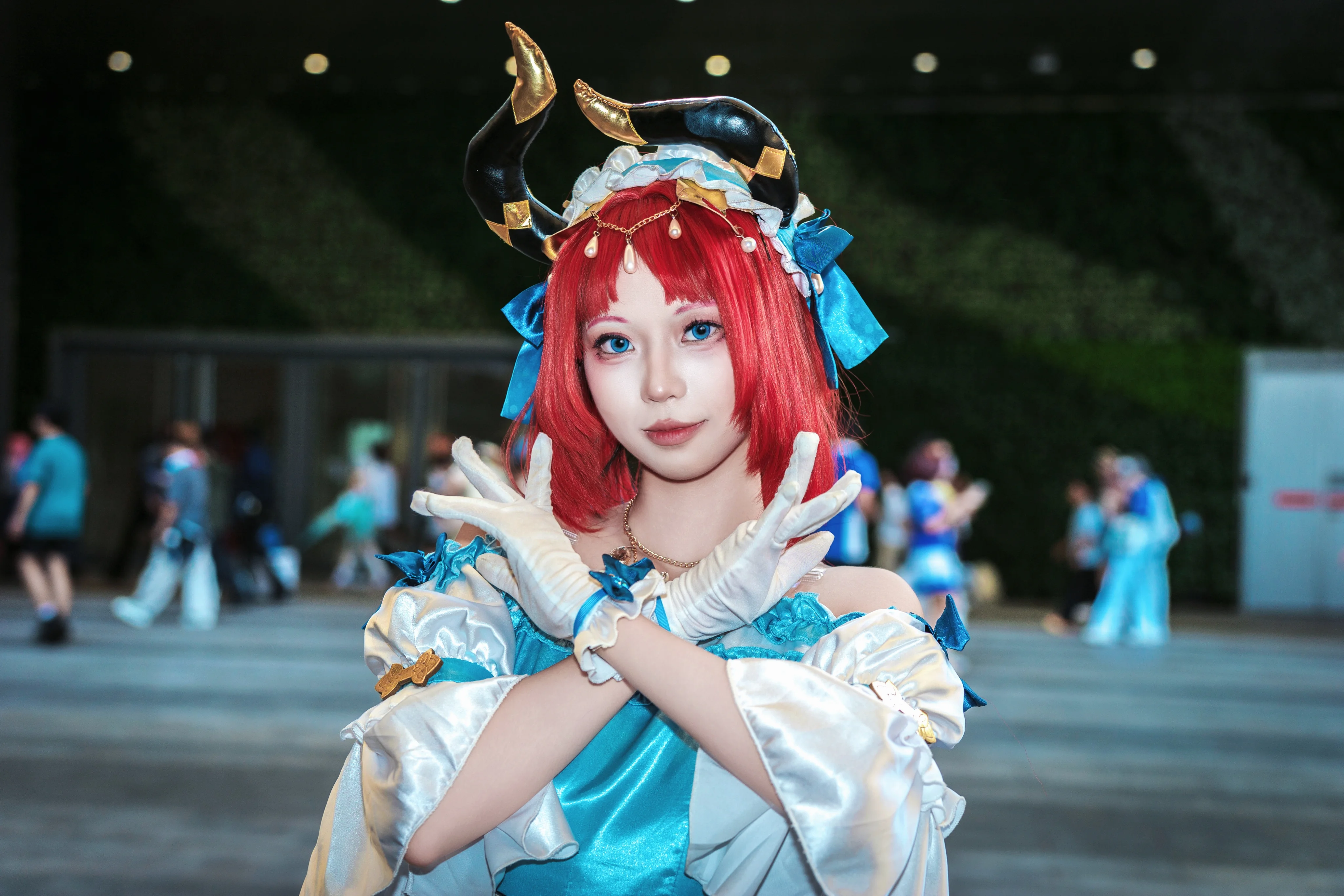 【妮露cos】原神蓝白水色，环形漫展现场成图 - 第 6 张
