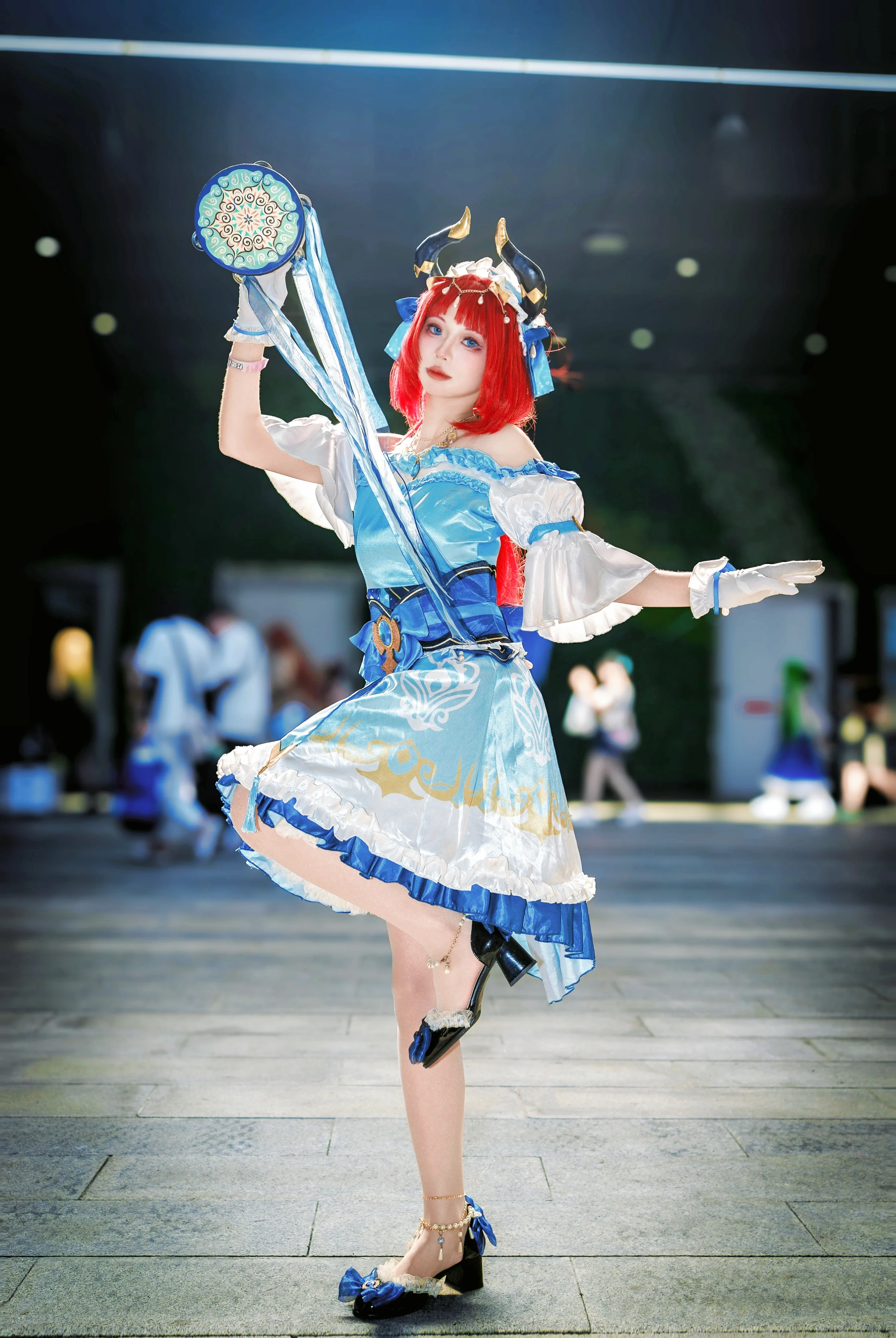 【妮露cos】原神蓝白水色，环形漫展现场成图 - 第 8 张